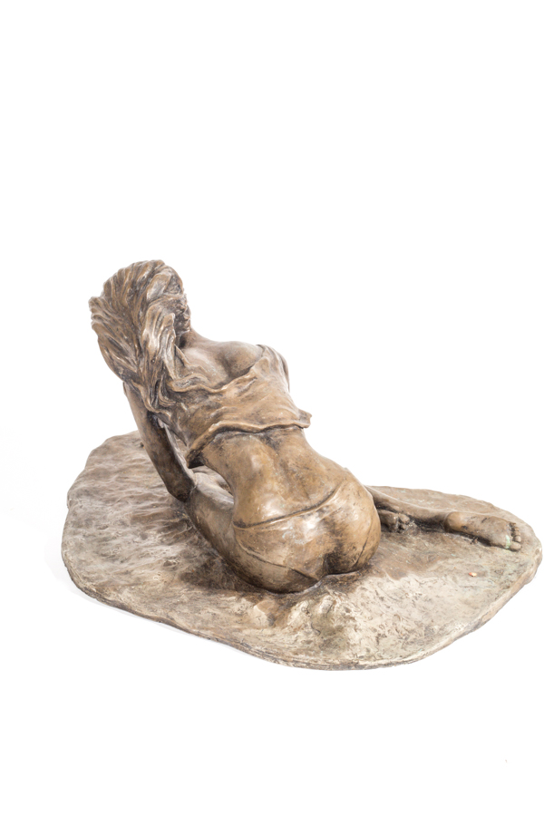 Bronze Sculpture of a Woman in the Sand