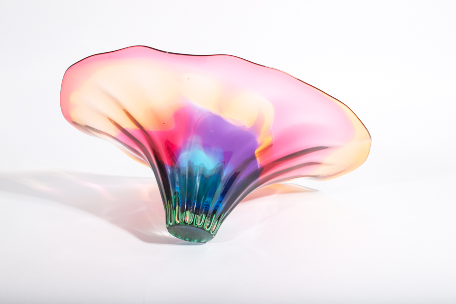 Flared Art Glass Bowl