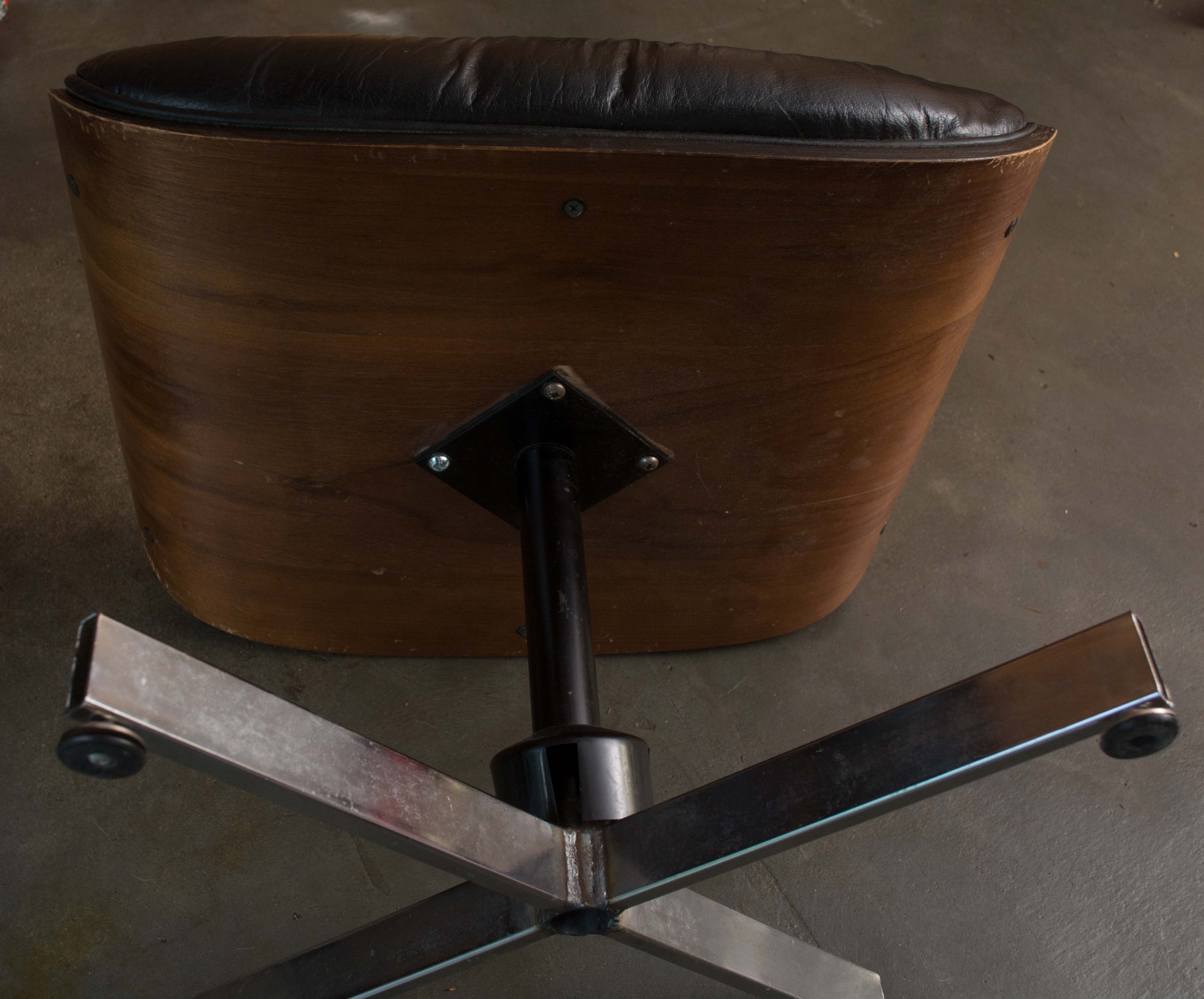 Mid Century Modern Eames Style Chair with Ottoman