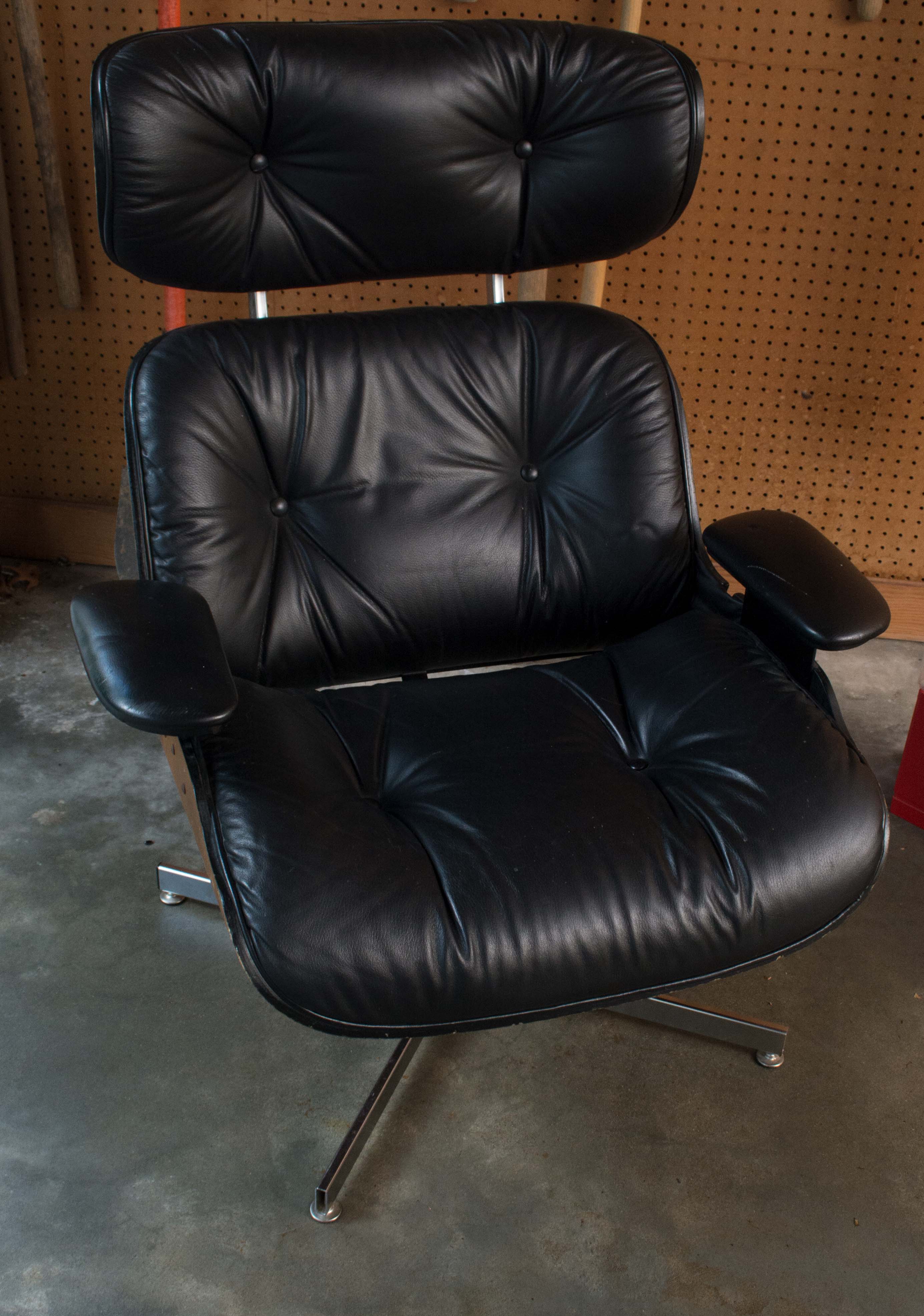 Mid Century Modern Eames Style Chair with Ottoman