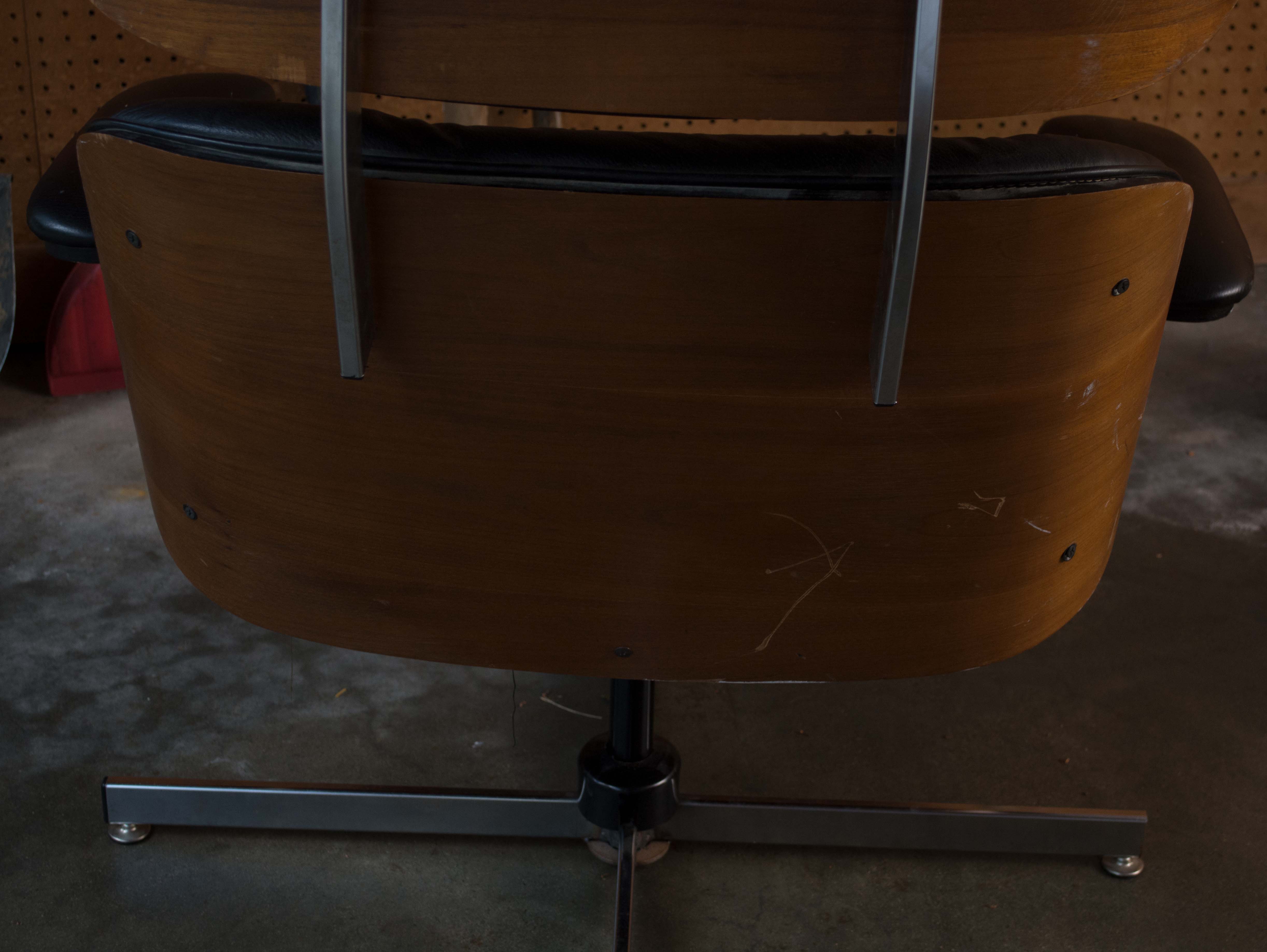 Mid Century Modern Eames Style Chair with Ottoman