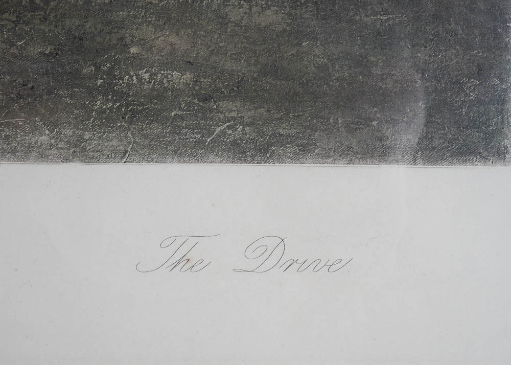 Hand Colored Print After Douglas Adams Golf Illustration "The Drive"