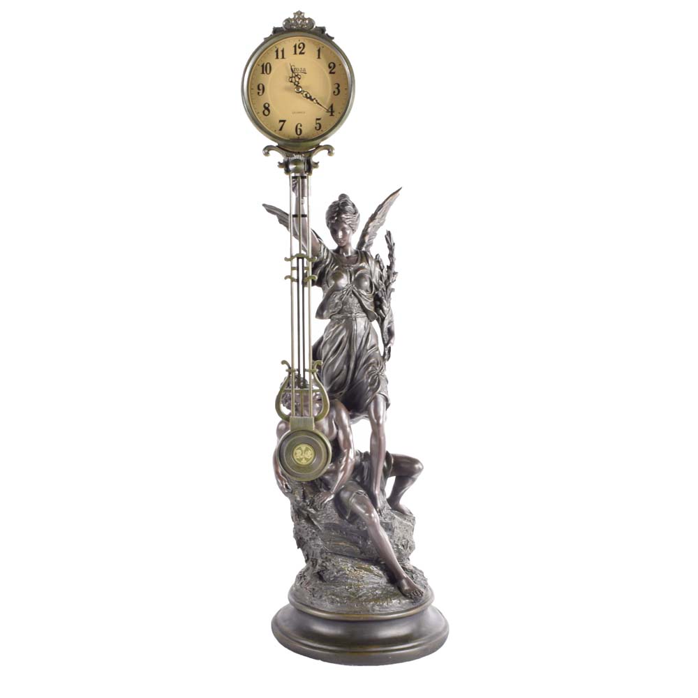 Reproduction Crosa Victorian Style Swinging Pendulum Clock