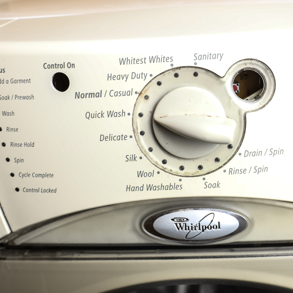 White Whirlpool Duet HT Washer