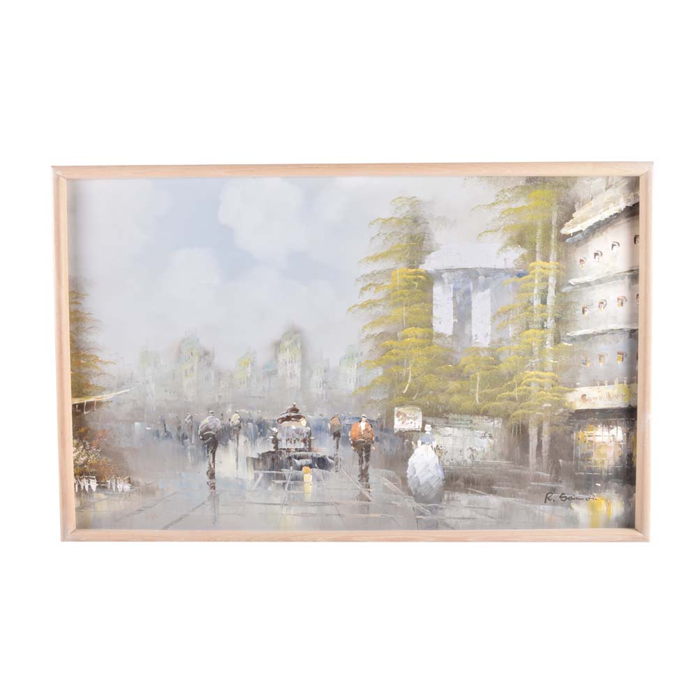 R. Saimon Oil on Canvas Painting