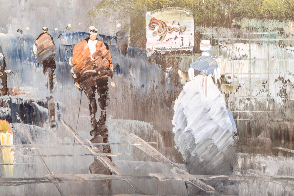 R. Saimon Oil on Canvas Painting