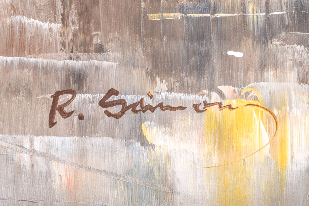 R. Saimon Oil on Canvas Painting