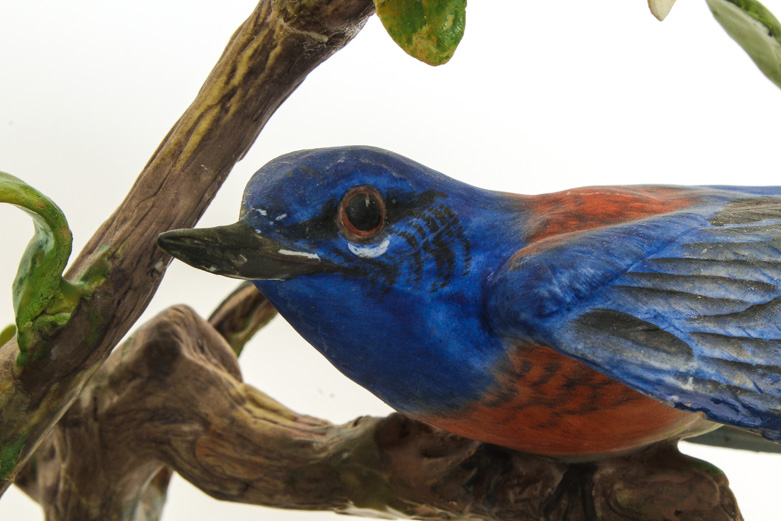 Vintage Boehm Limited Edition" Western Bluebirds" Porcelain Sculpture