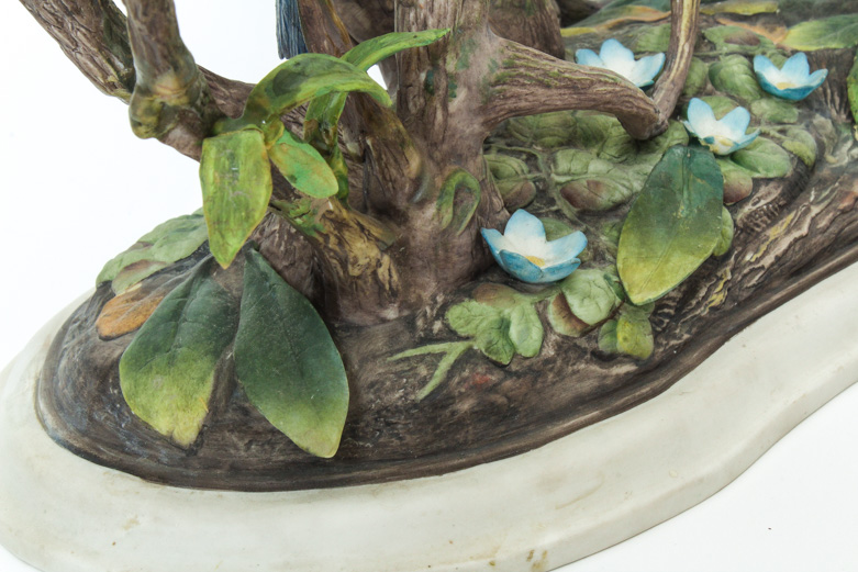 Vintage Boehm Limited Edition" Western Bluebirds" Porcelain Sculpture
