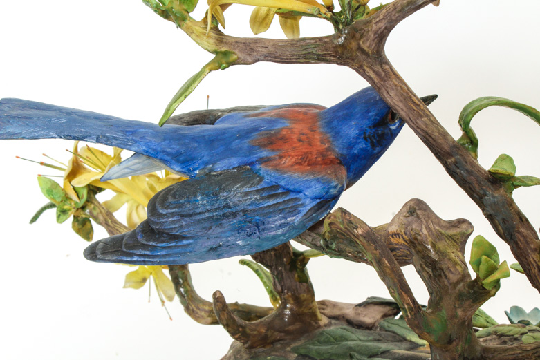 Vintage Boehm Limited Edition" Western Bluebirds" Porcelain Sculpture
