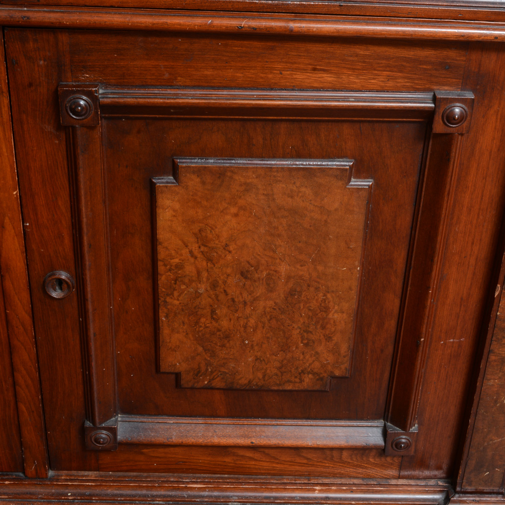 Antique American Walnut Marble Top Sideboard