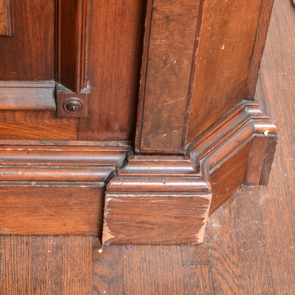 Antique American Walnut Marble Top Sideboard