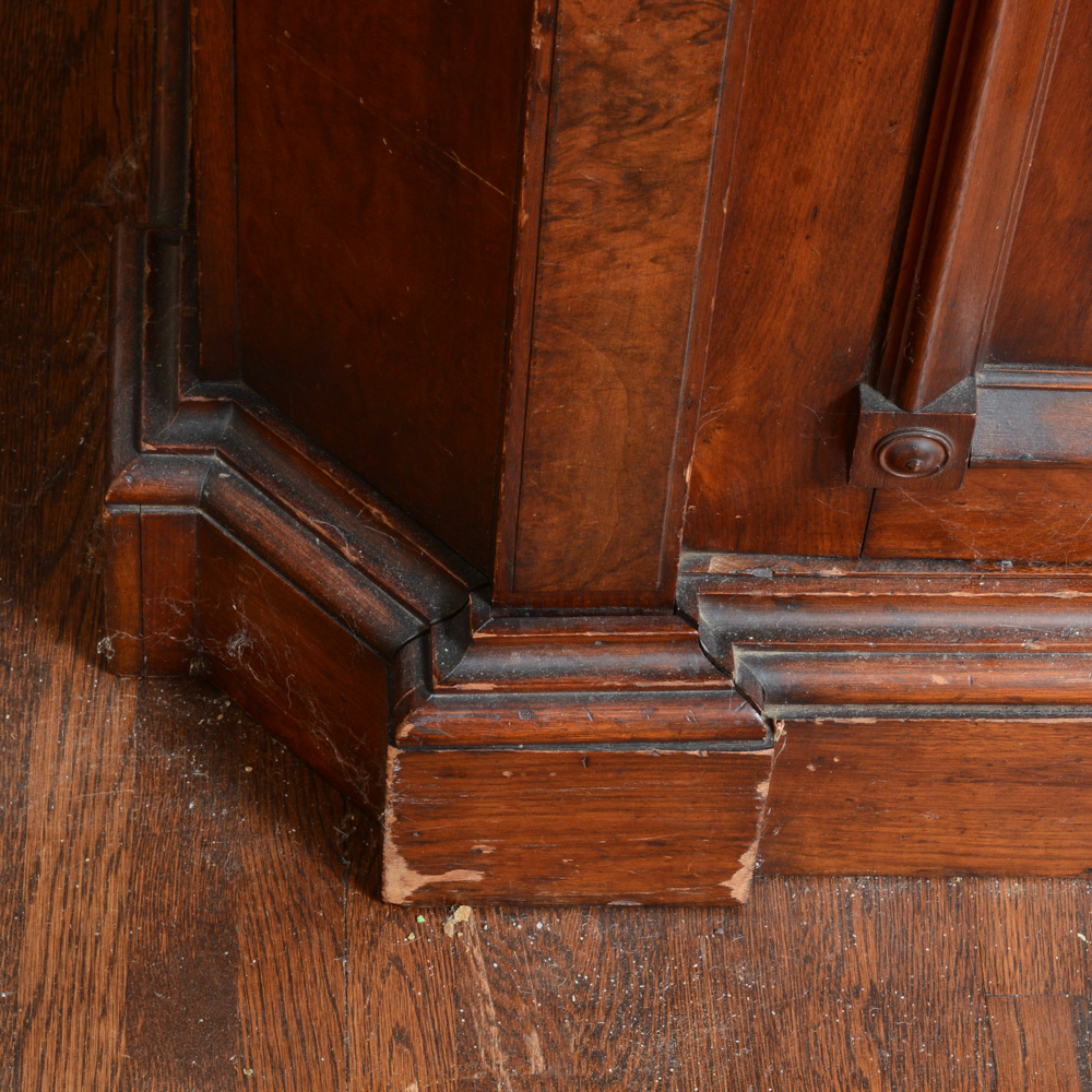 Antique American Walnut Marble Top Sideboard