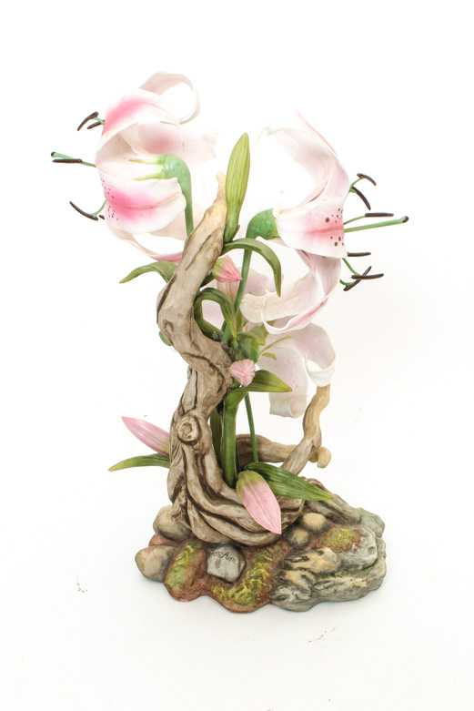 Boehm Limited Edition Porcelain Sculpture "Rubrum Lillies"