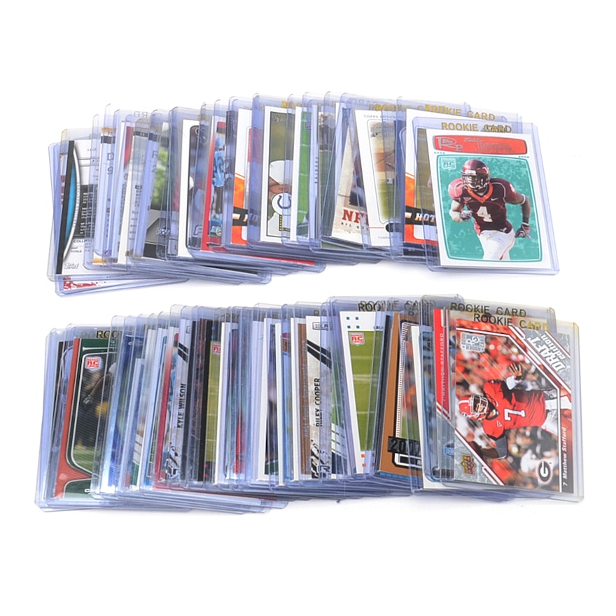 Sixty-Two NFL Football Player Rookie Cards