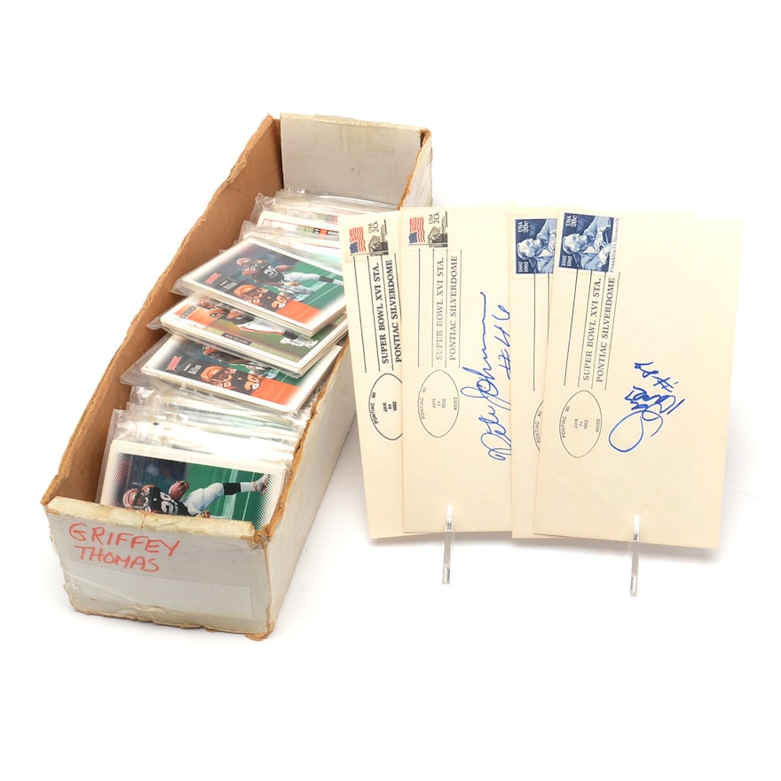 1982 Signed Super Bowl Envelopes with Bengal Cards