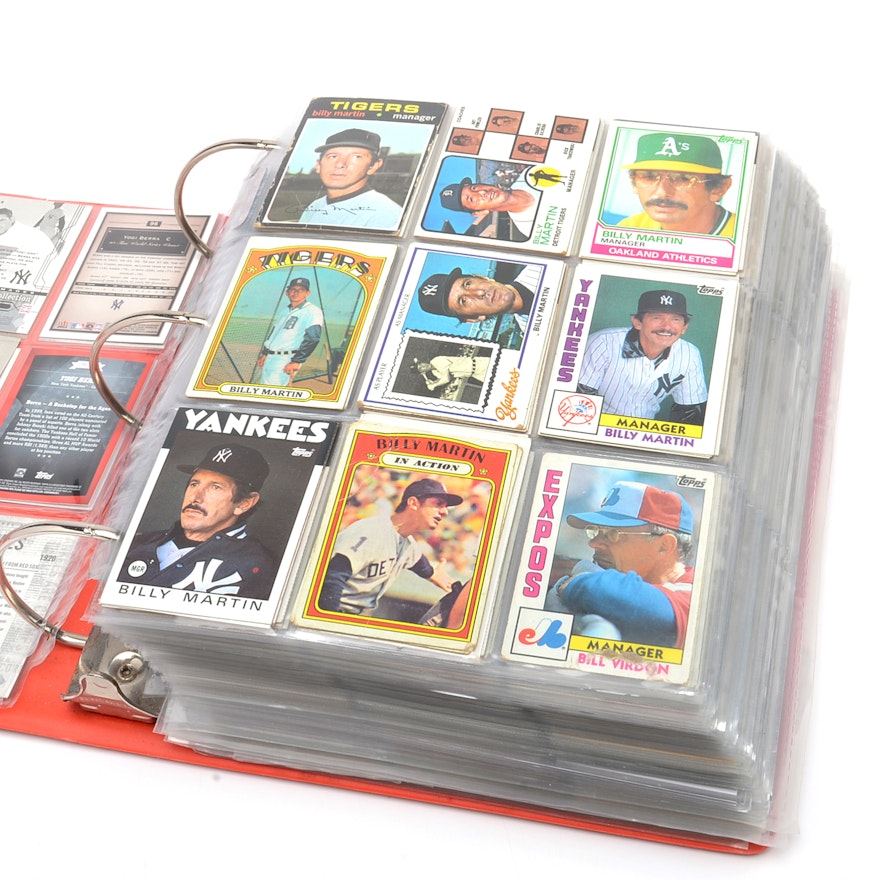 Large Binder Filled With 1970s-2000s Baseball Cards