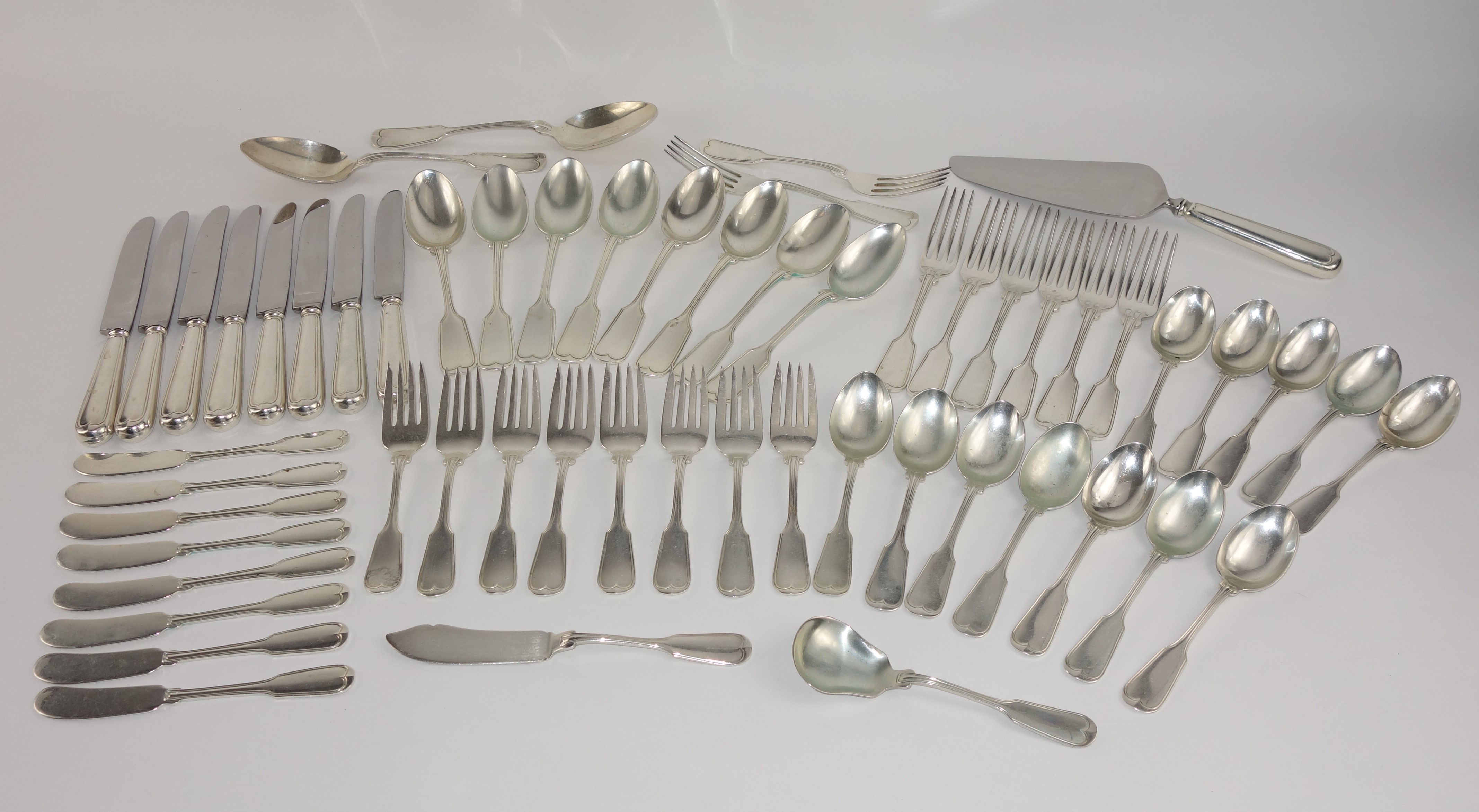 Frank Smith Silver Co. Sterling Silver Flatware in the "Fiddle Thread" Pattern