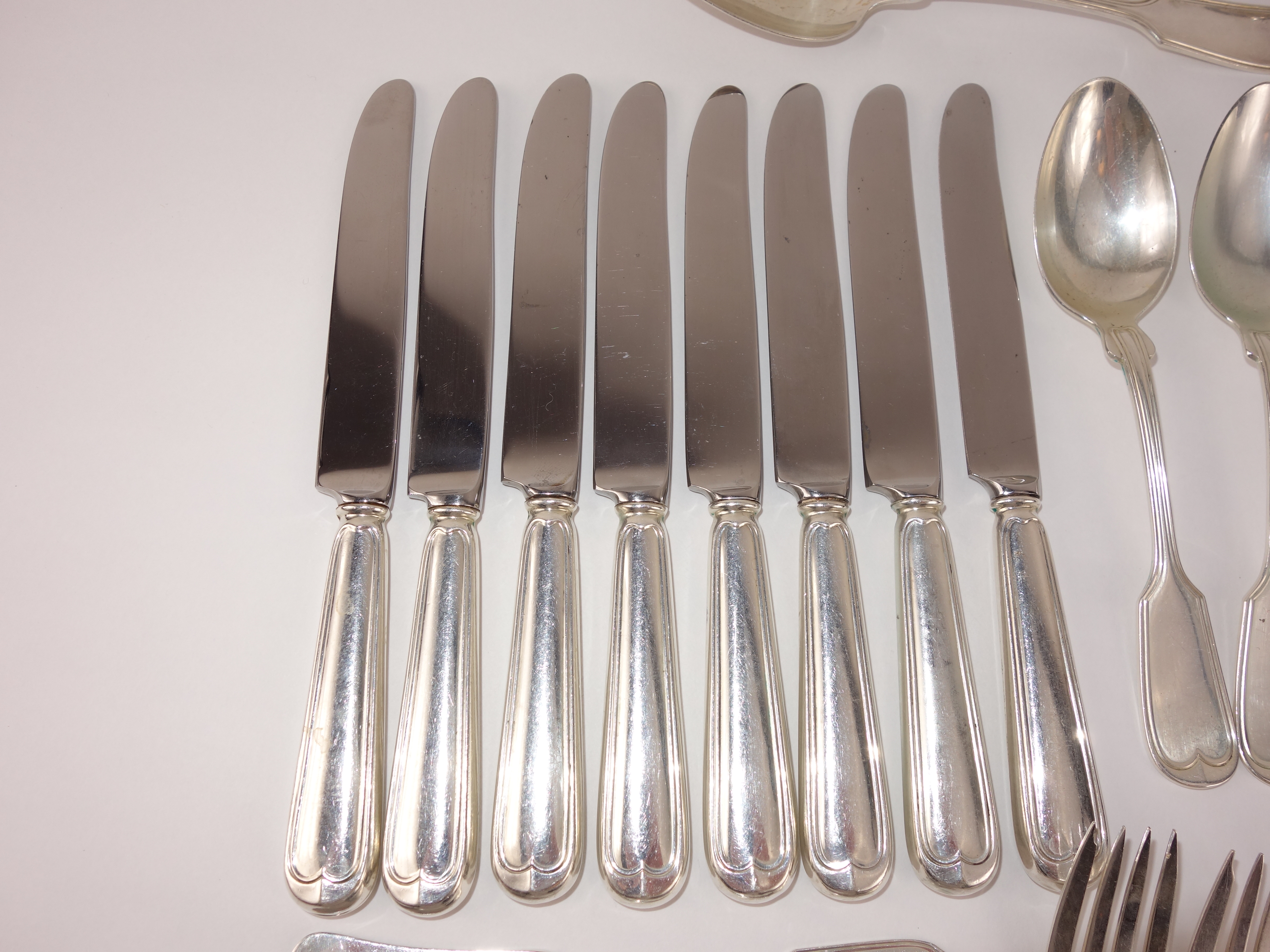 Frank Smith Silver Co. Sterling Silver Flatware in the "Fiddle Thread" Pattern