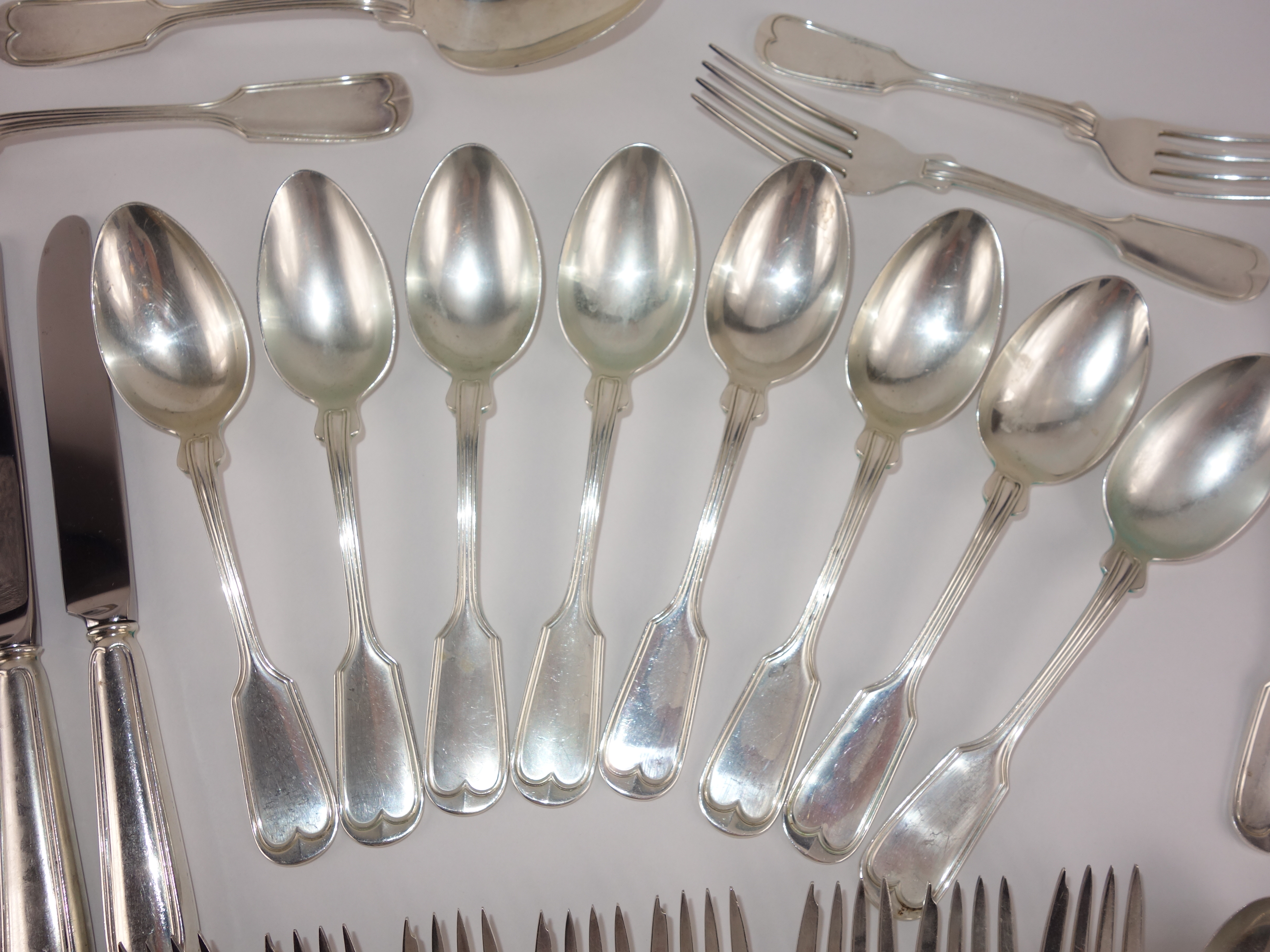 Frank Smith Silver Co. Sterling Silver Flatware in the "Fiddle Thread" Pattern