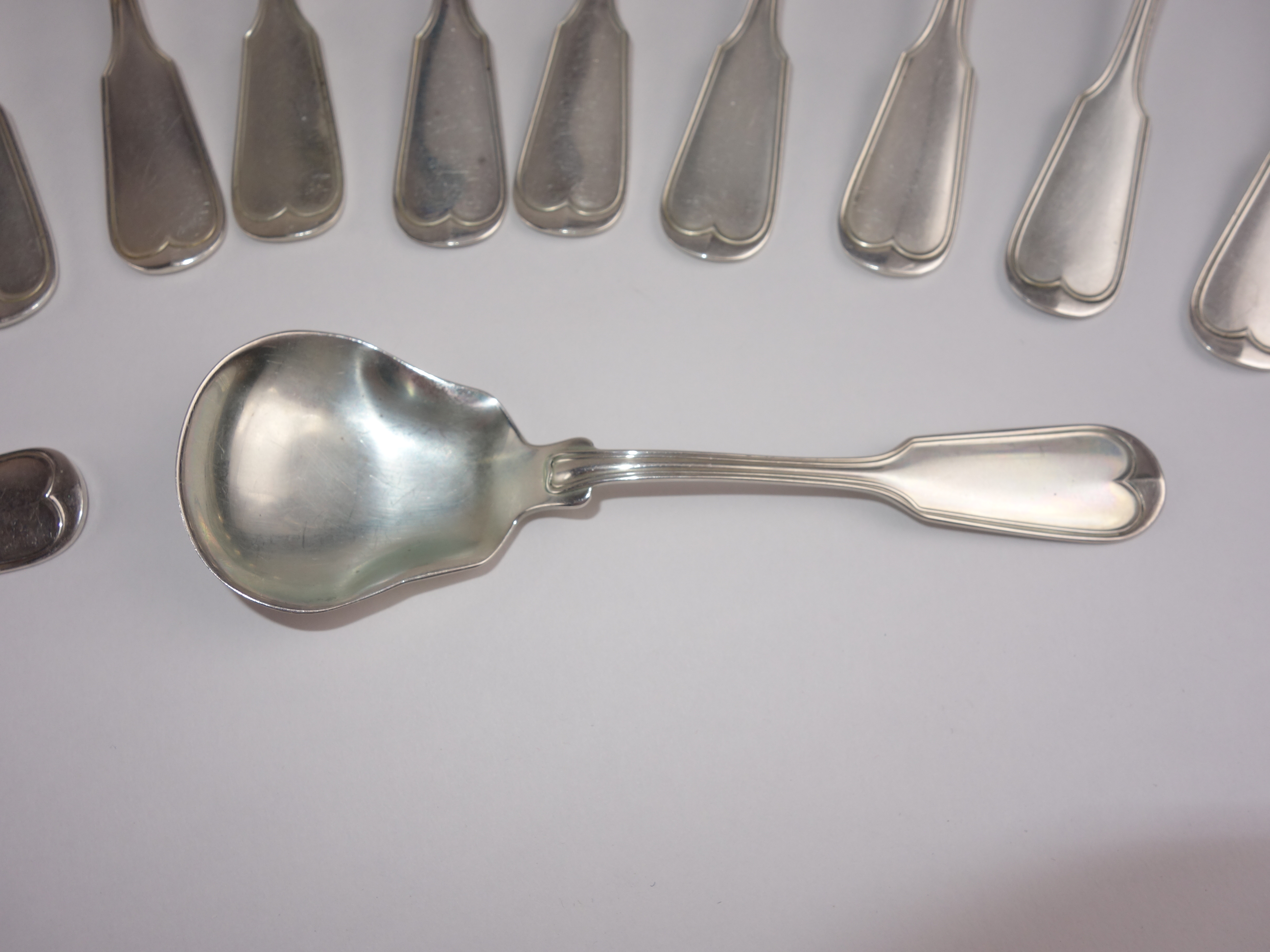 Frank Smith Silver Co. Sterling Silver Flatware in the "Fiddle Thread" Pattern