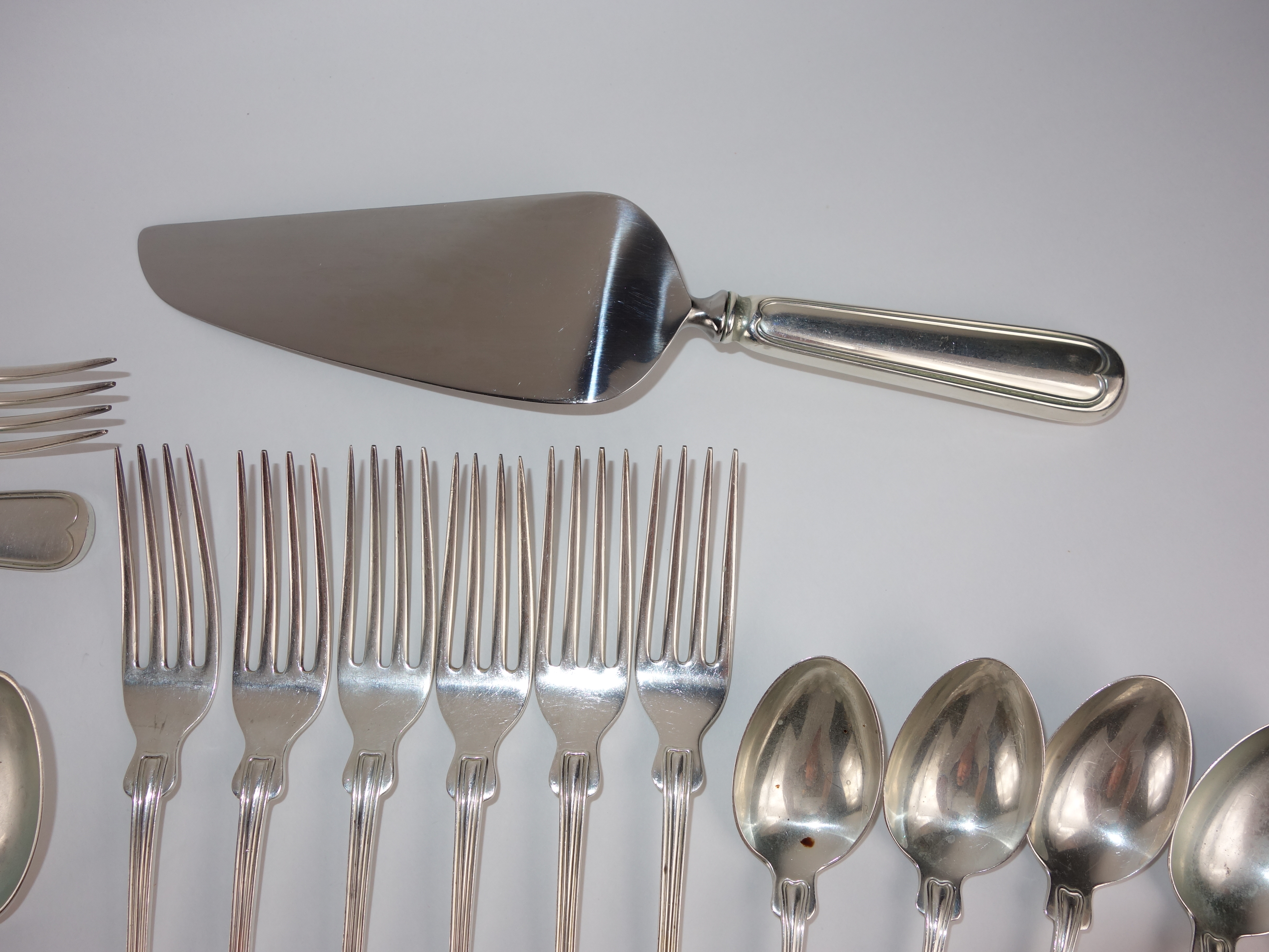 Frank Smith Silver Co. Sterling Silver Flatware in the "Fiddle Thread" Pattern