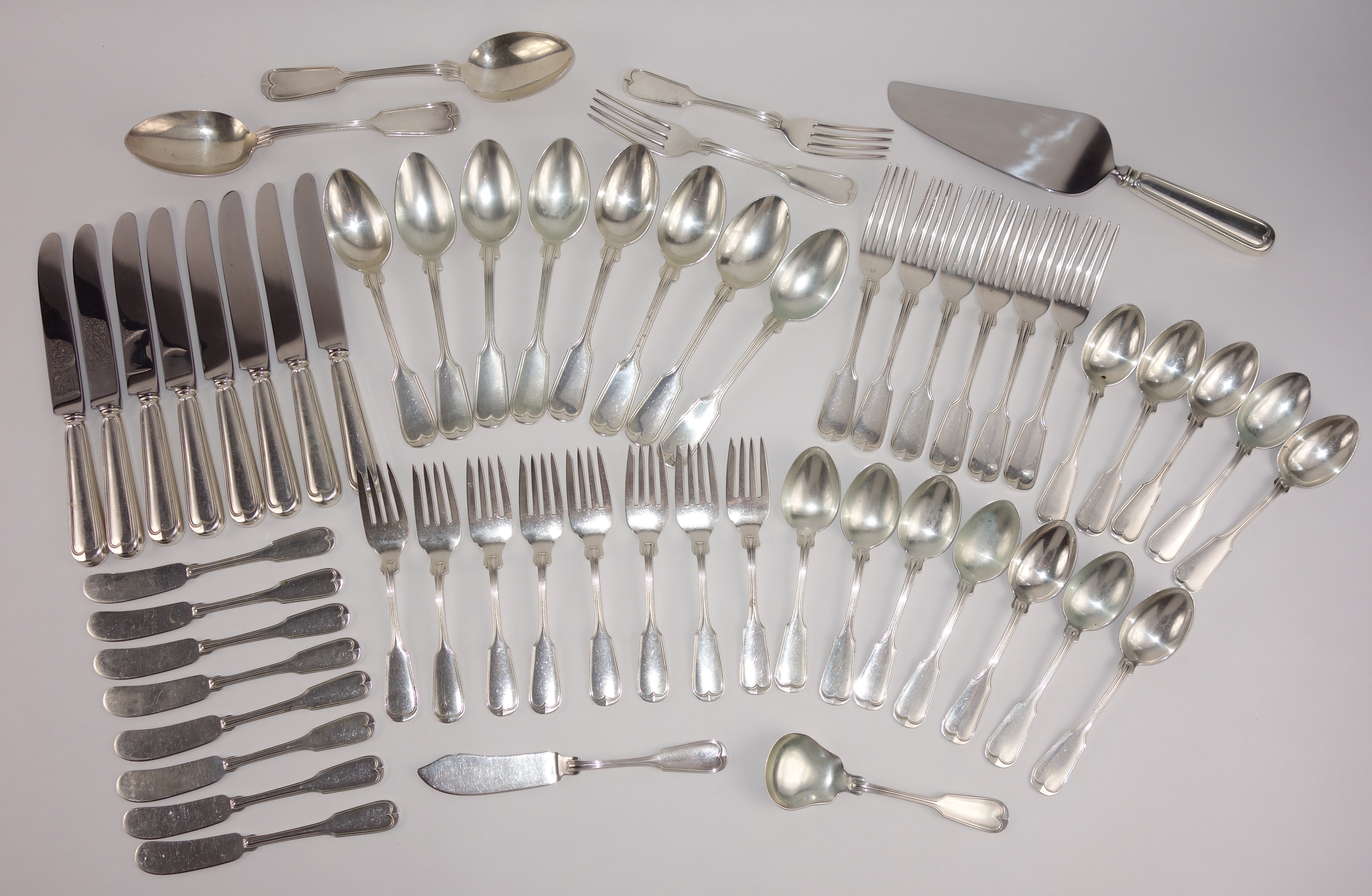 Frank Smith Silver Co. Sterling Silver Flatware in the "Fiddle Thread" Pattern