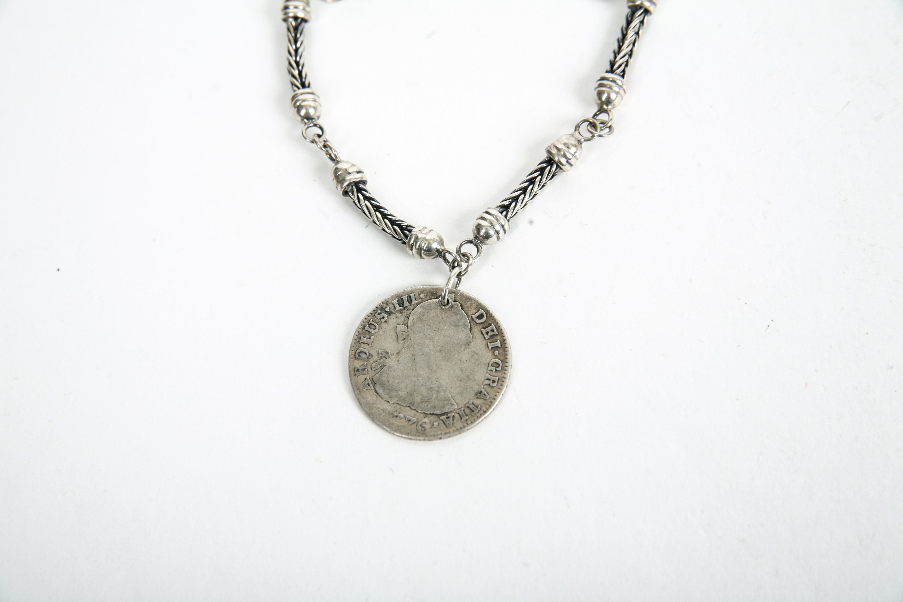 950 Silver Coin Pendant Bracelets