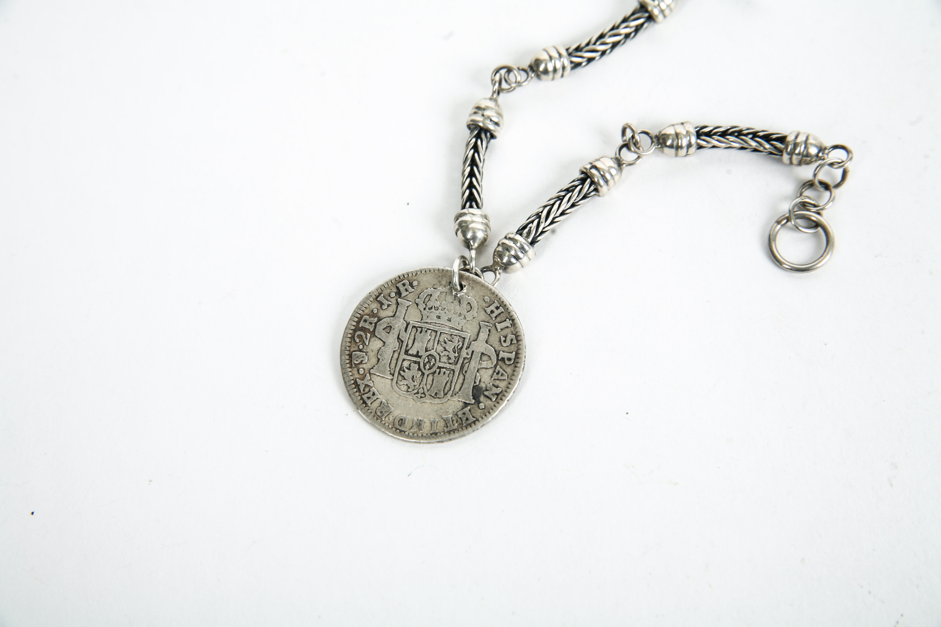 950 Silver Coin Pendant Bracelets