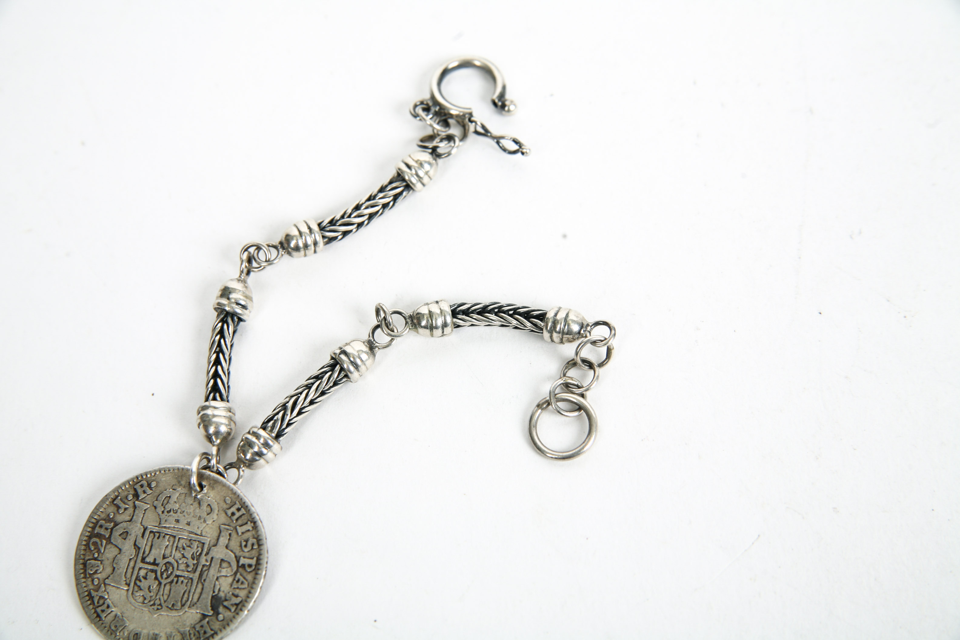 950 Silver Coin Pendant Bracelets