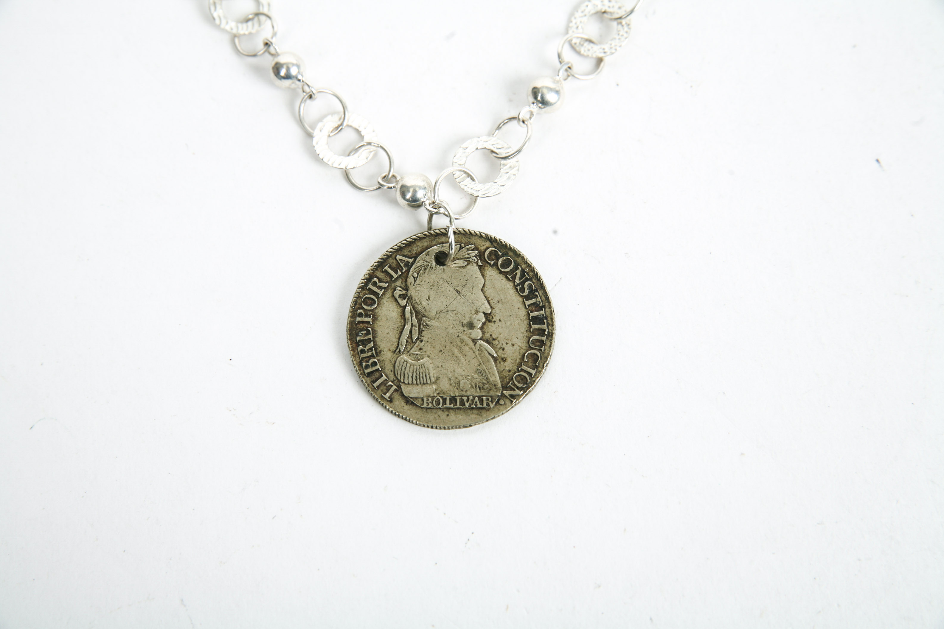 950 Silver Coin Pendant Bracelets