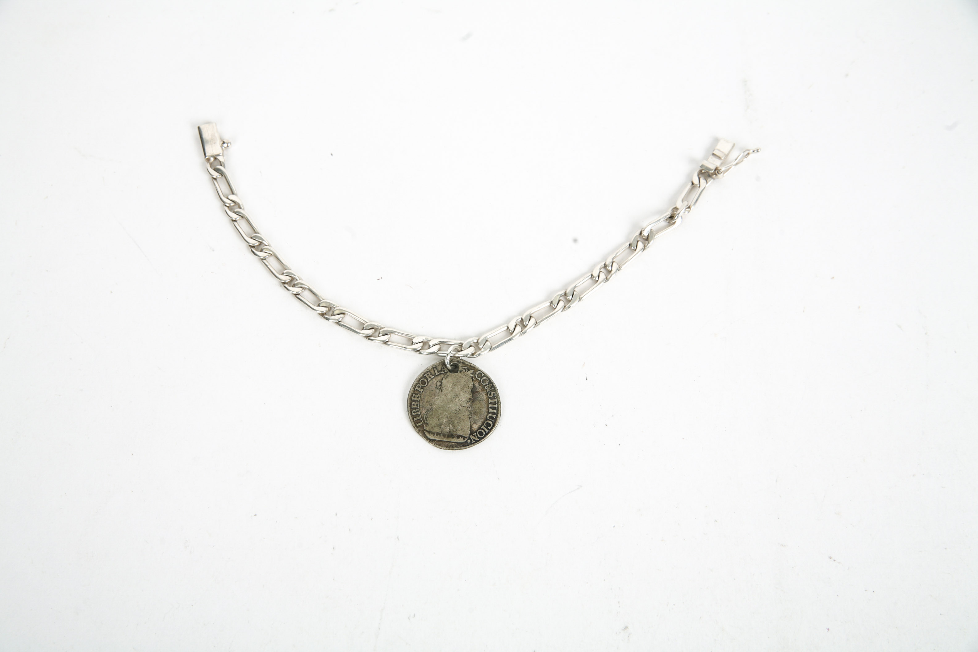 950 Silver Coin Pendant Bracelets