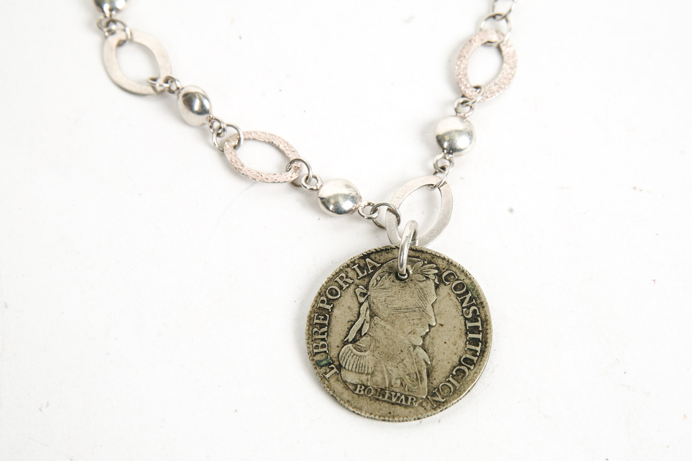 950 Silver Coin Pendant Bracelets