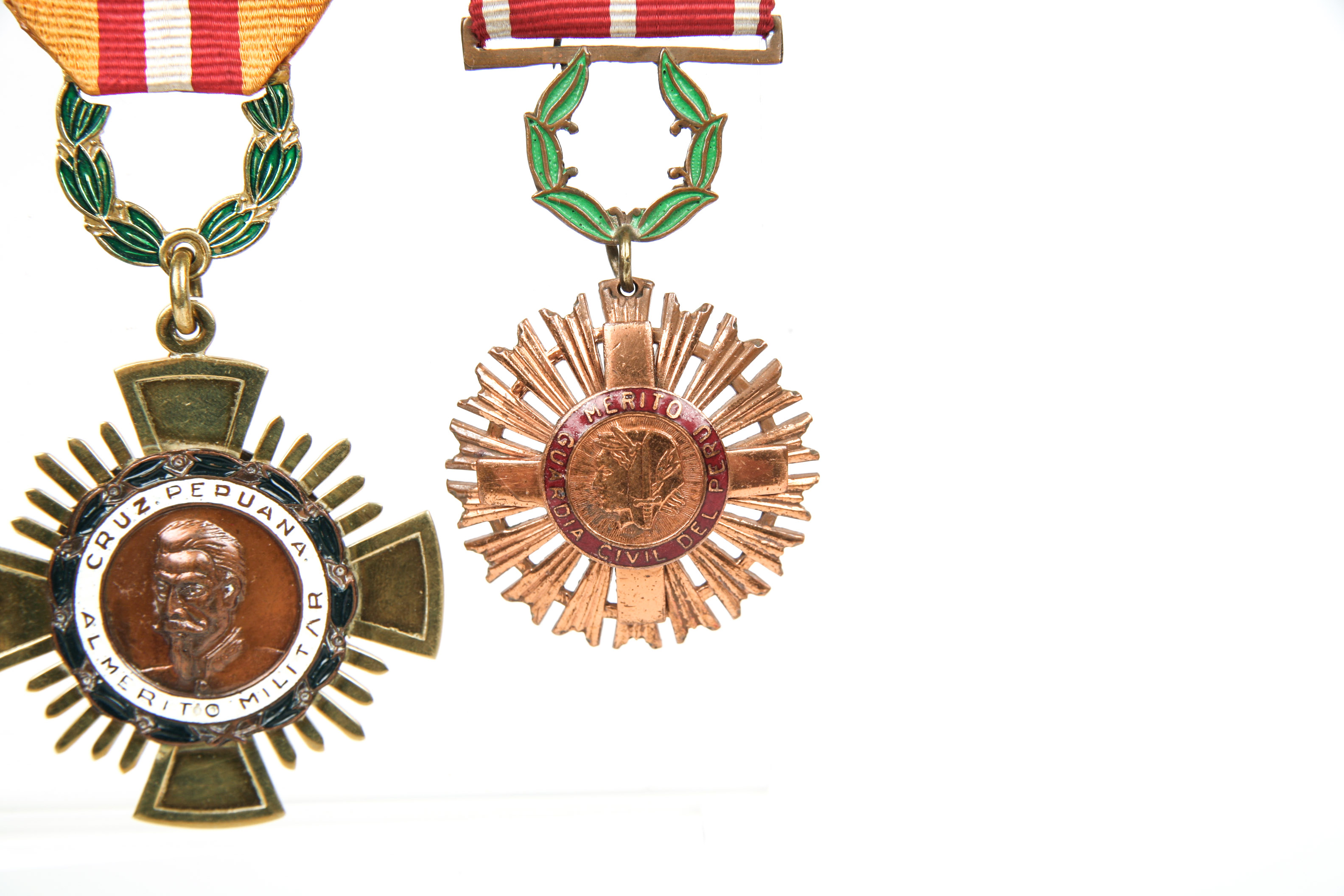 Peruvian Cross of Military Merit with two Civil Guard Merit Medals