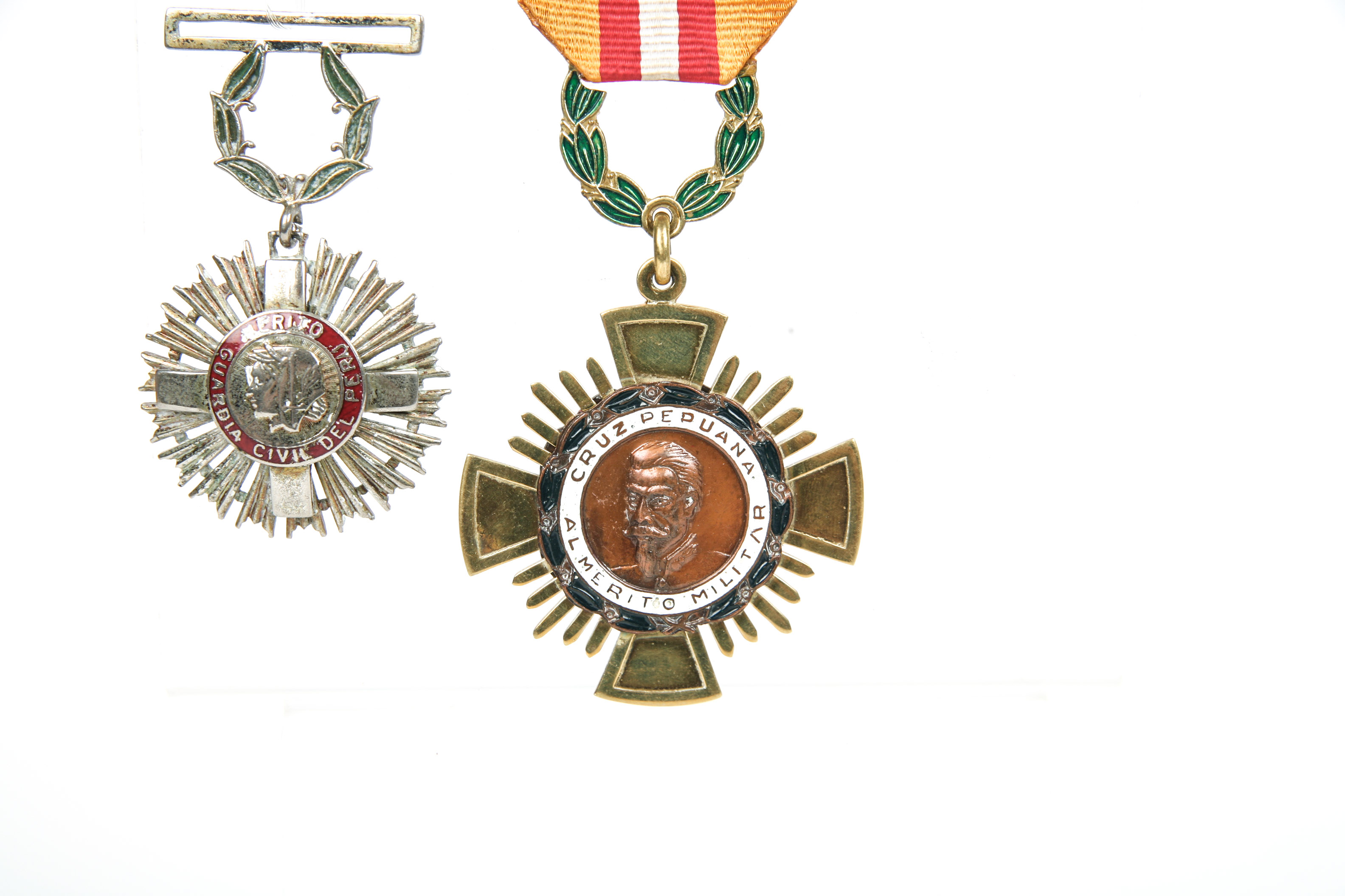 Peruvian Cross of Military Merit with two Civil Guard Merit Medals