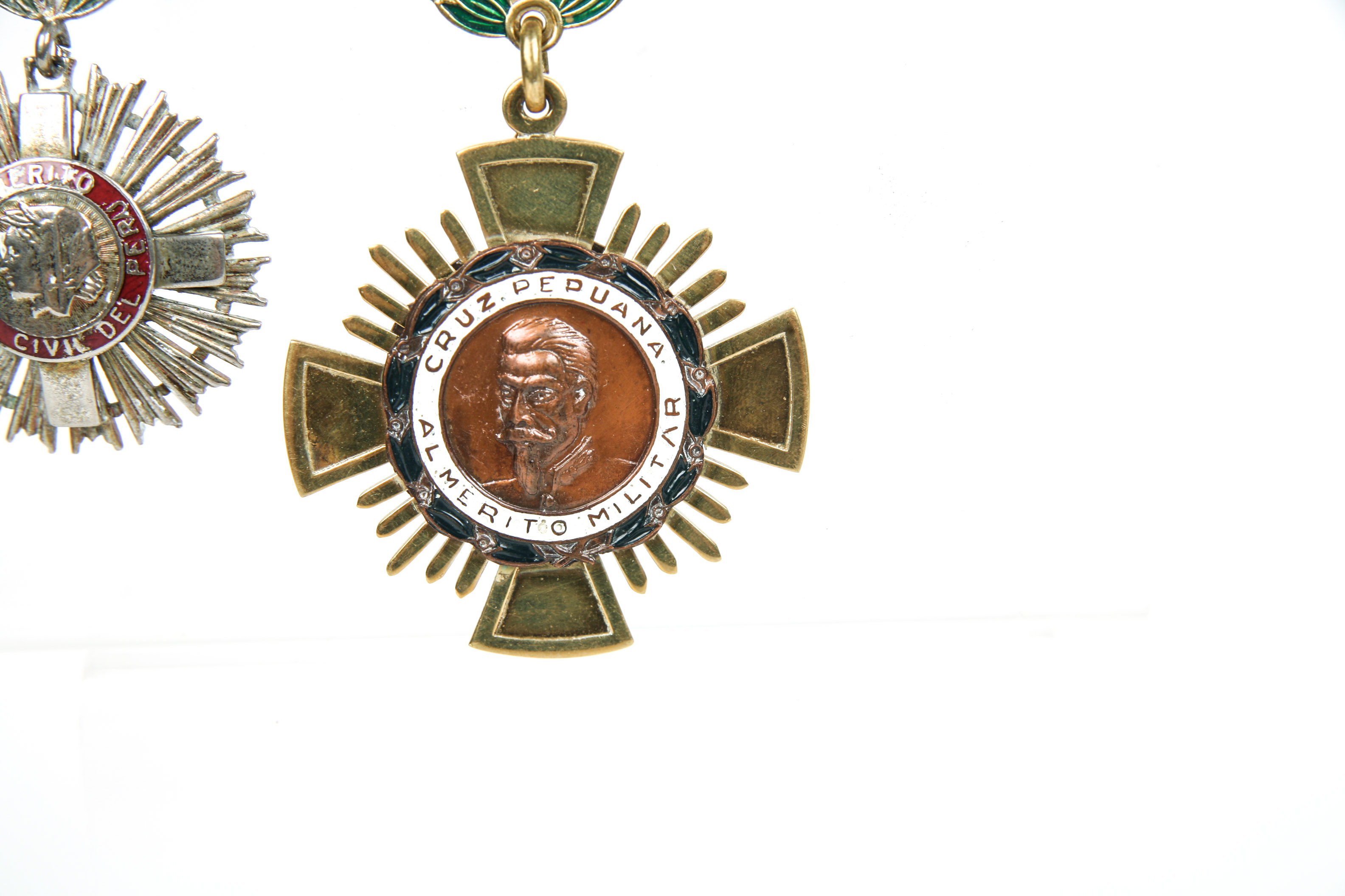 Peruvian Cross of Military Merit with two Civil Guard Merit Medals