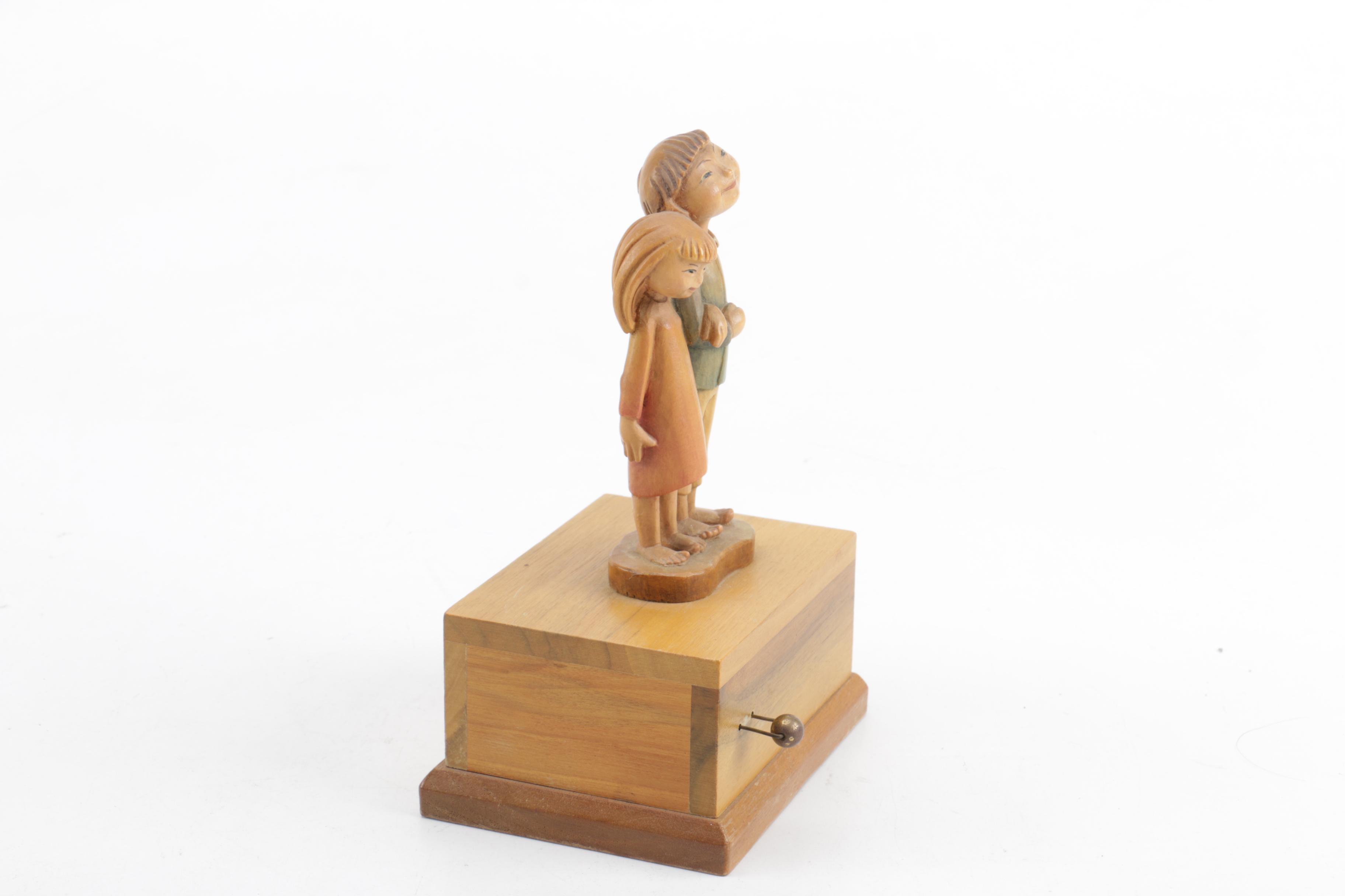 Vintage Wooden Swiss Musical Movement Box