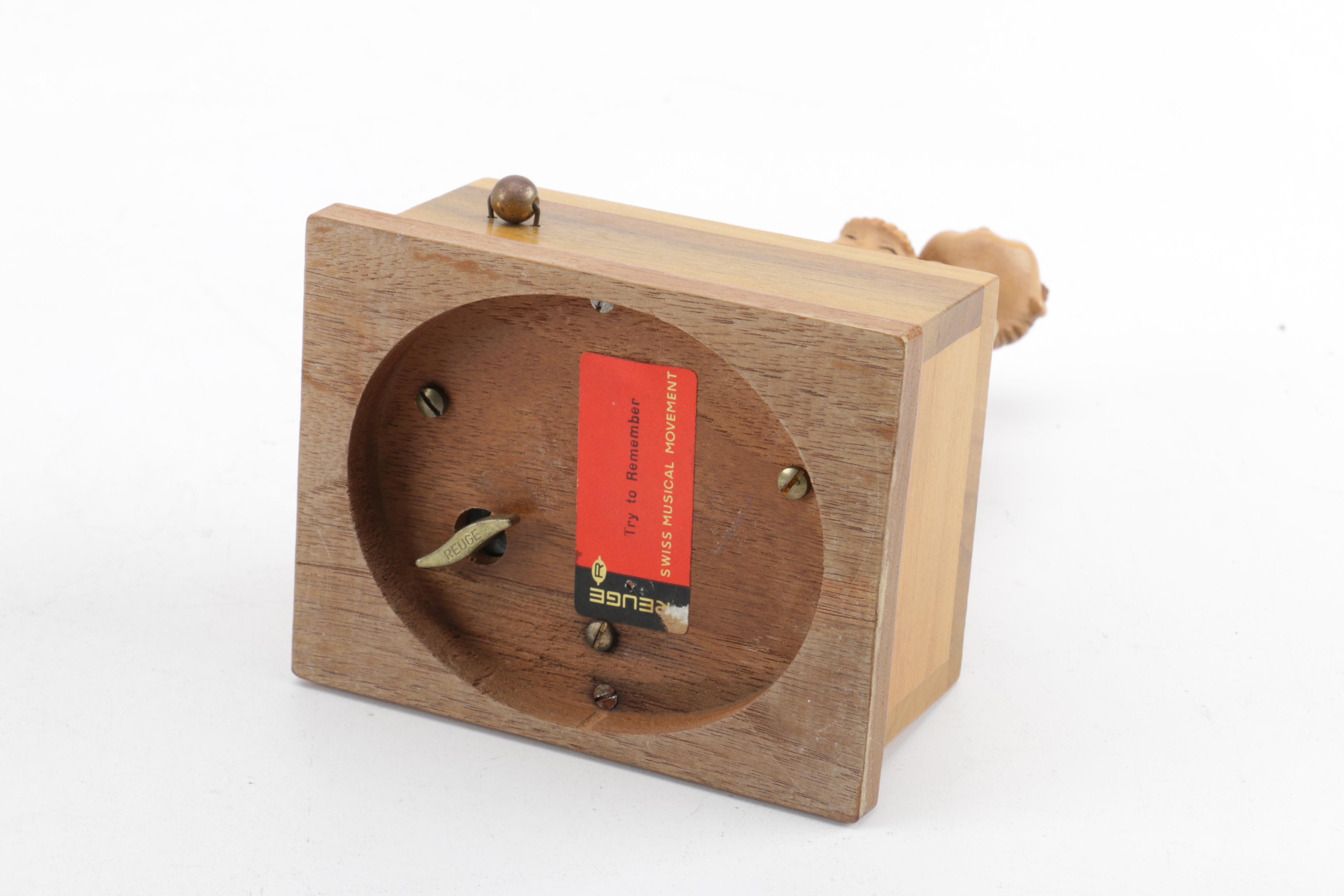 Vintage Wooden Swiss Musical Movement Box