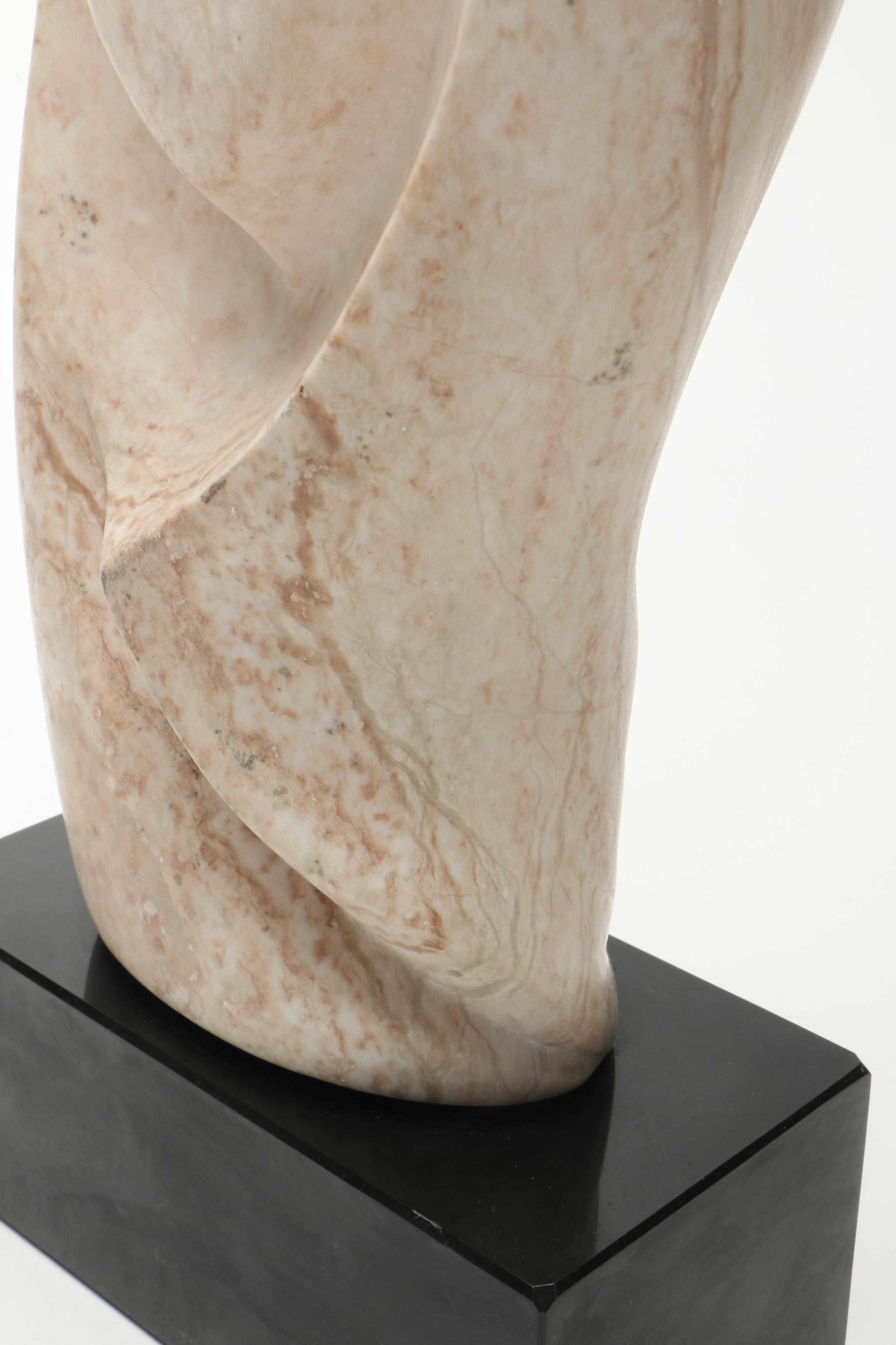 Pink Marble Statue of Abstract Bust