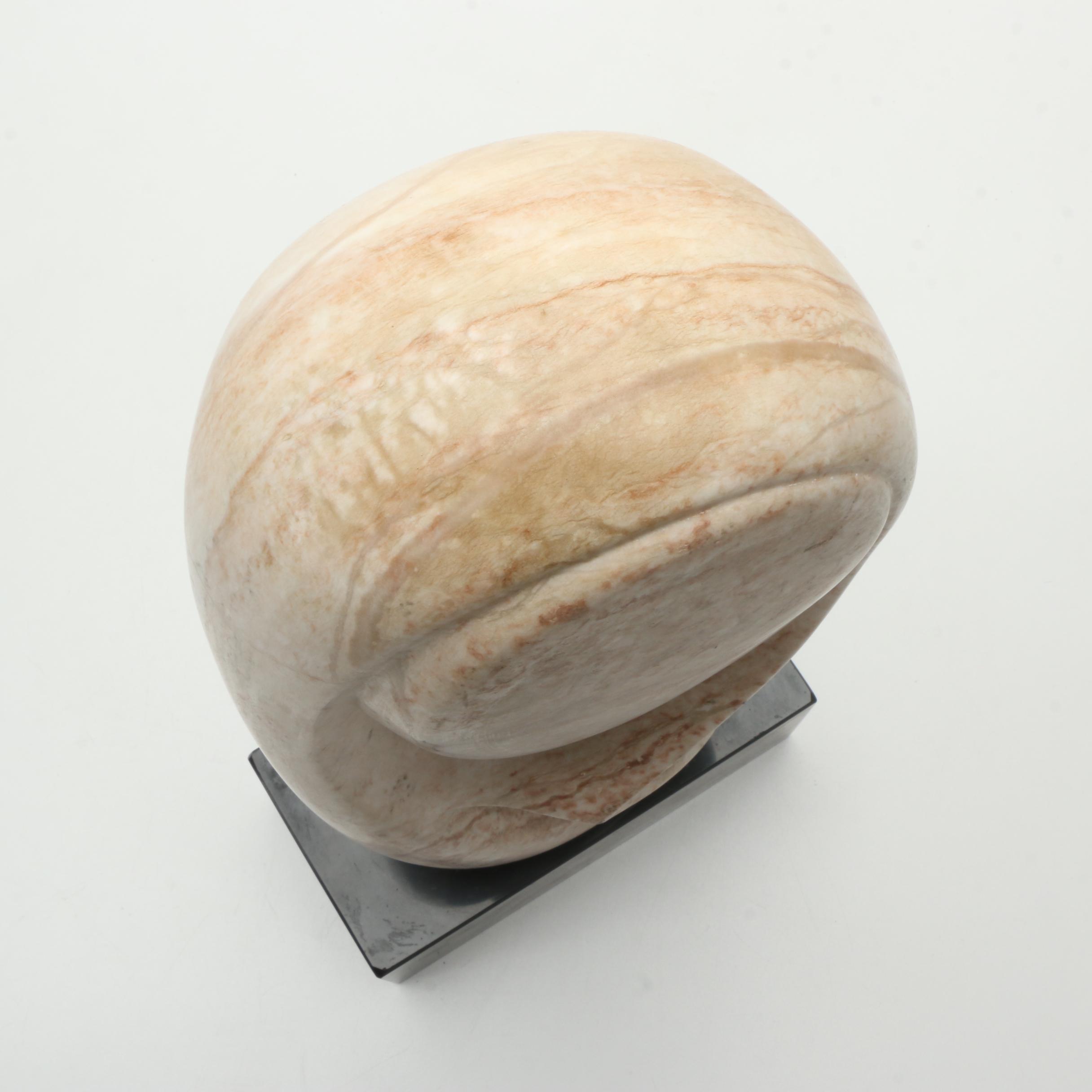 Pink Marble Statue of Abstract Bust