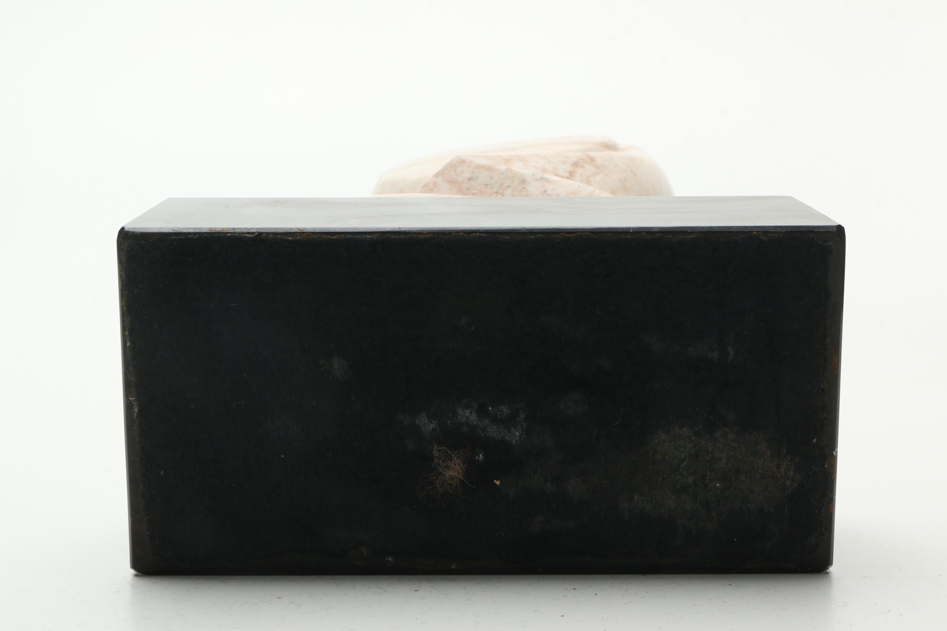 Pink Marble Statue of Abstract Bust