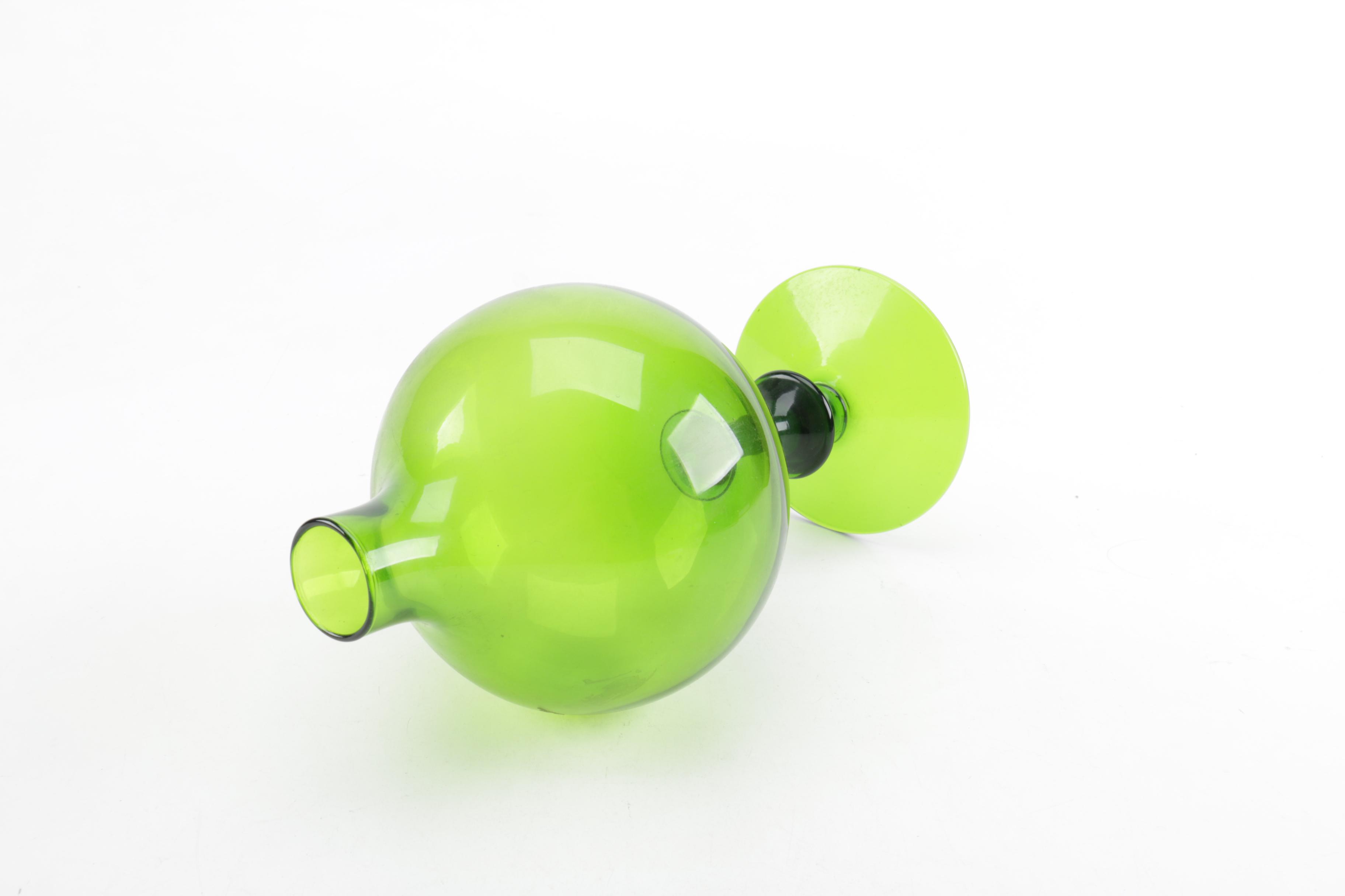 Two Art Glass Vessels, including Blenko "Tangerine Sun" Bottle