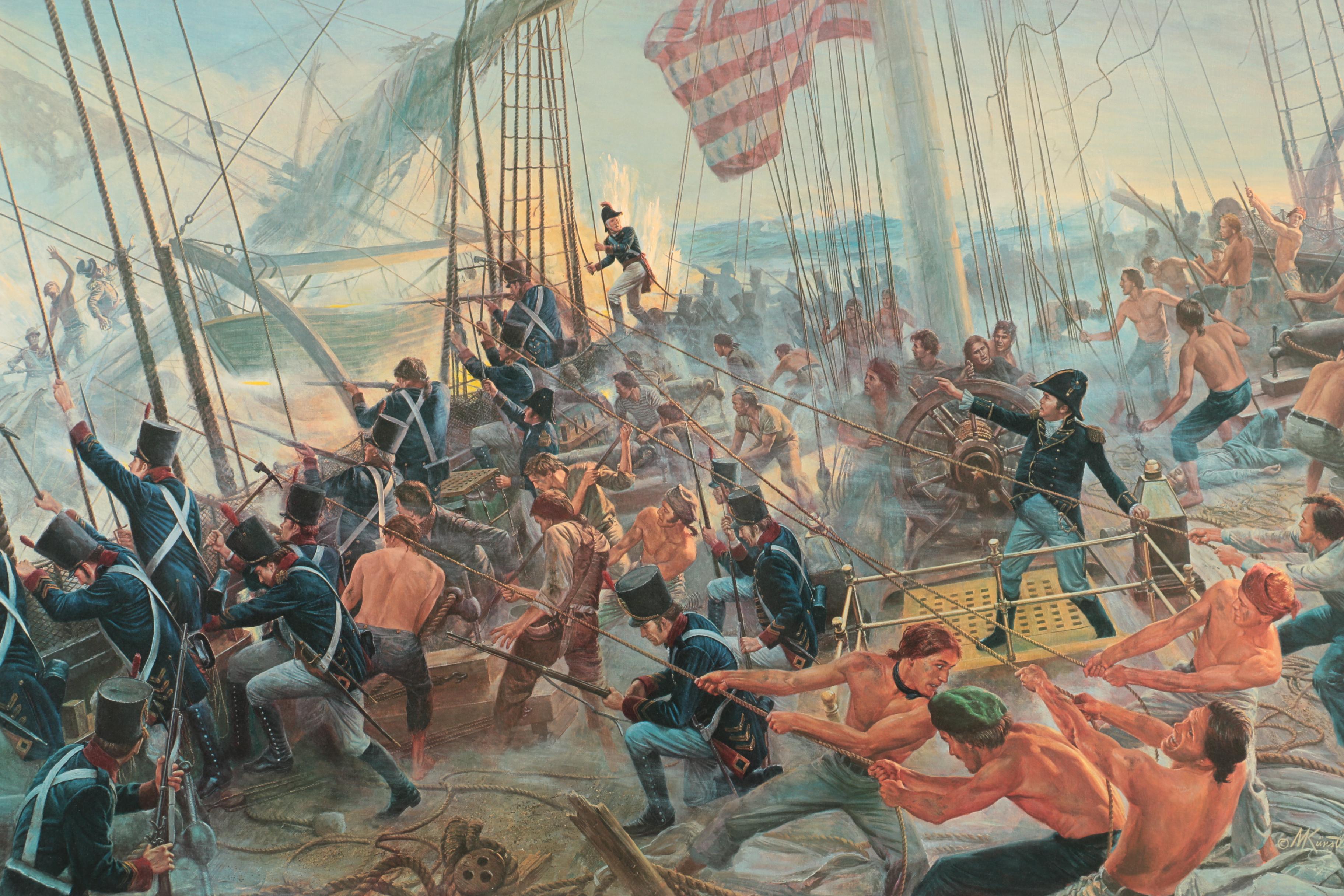 Mort Kunstler Limited Edition Offset Lithograph "Shall I Board Her, Sir?"