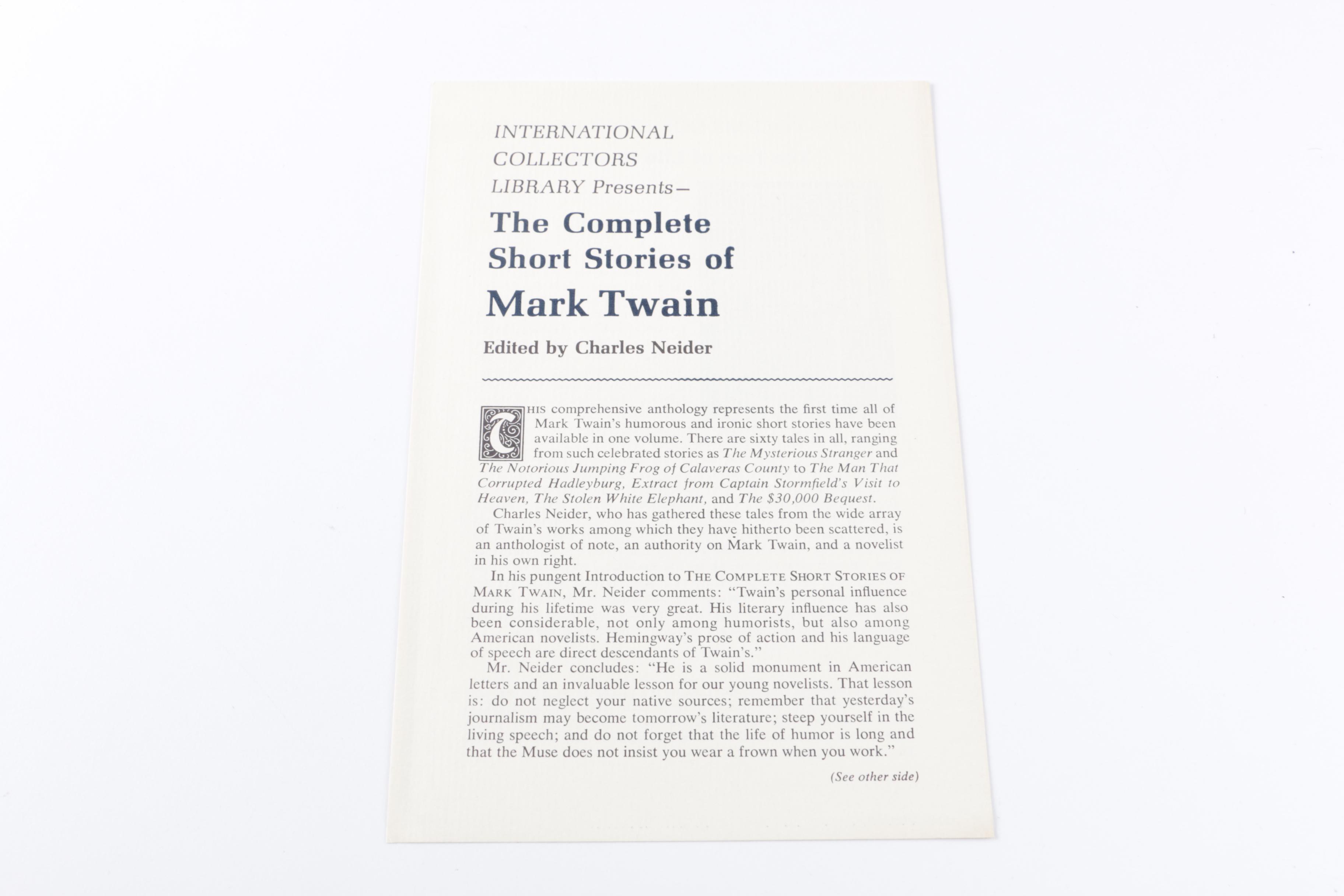 Collection of "International Collectors Library" Hardcover Books