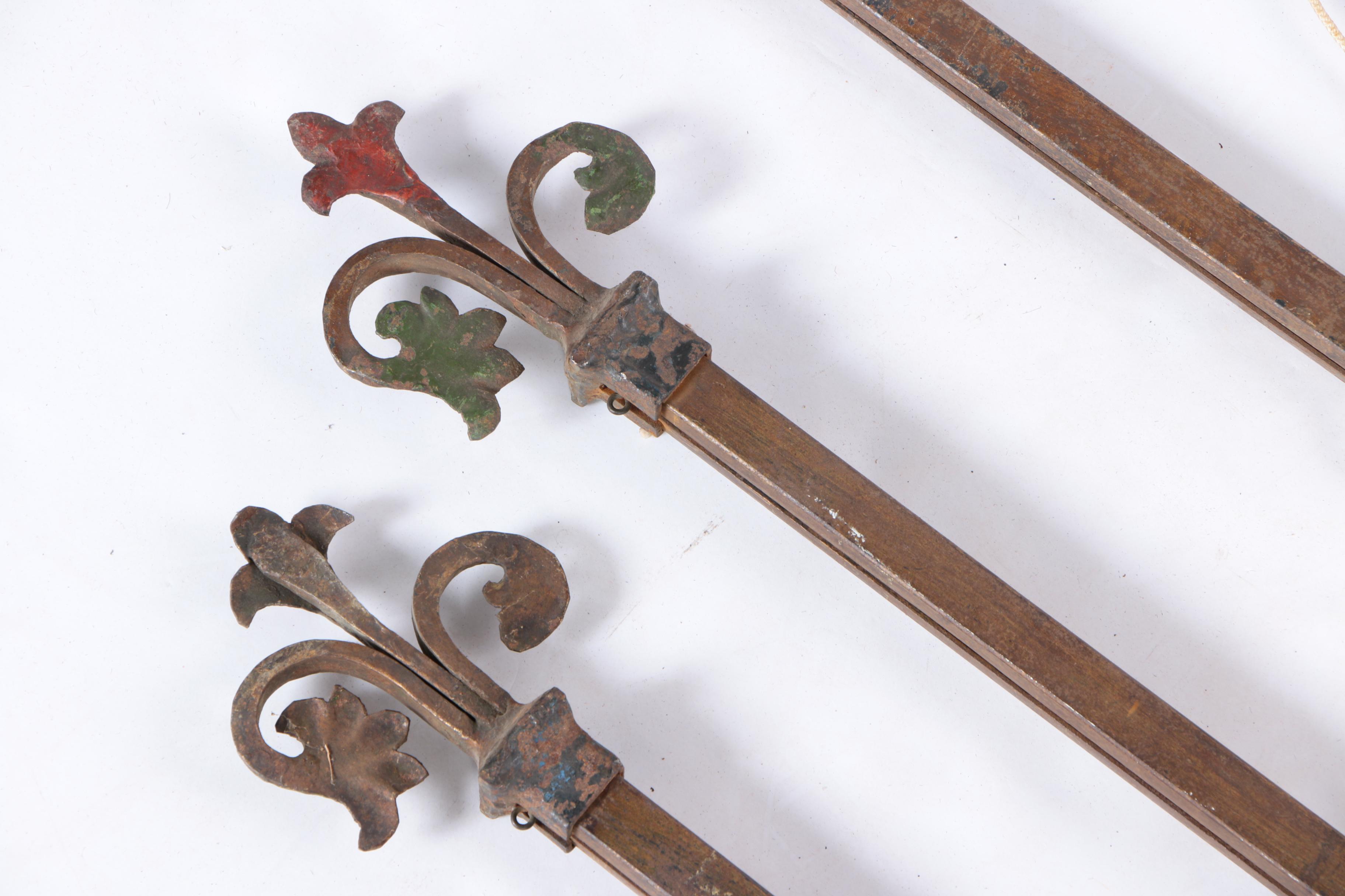 Vintage Wrought and Cast Iron Curtain Rods