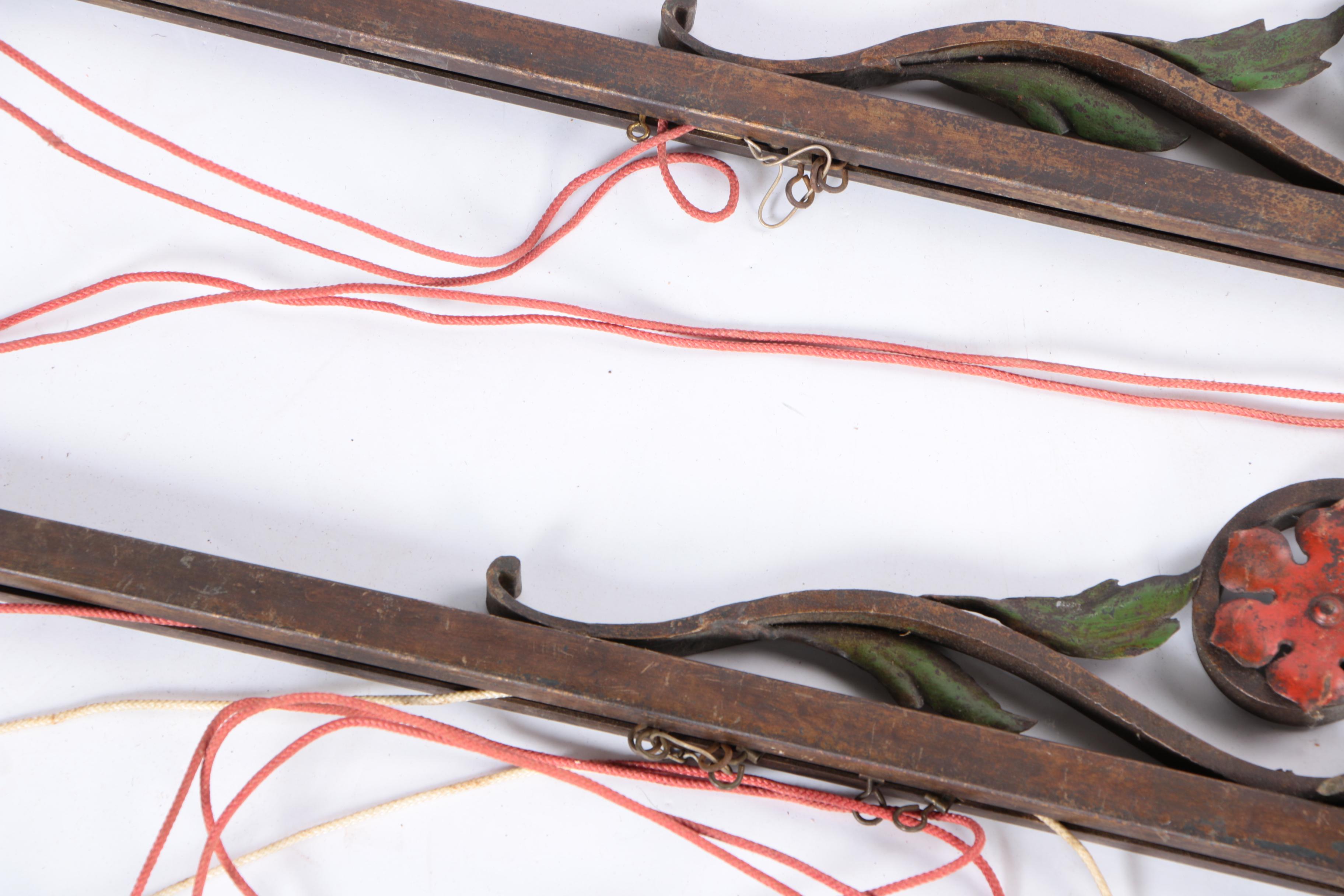 Vintage Wrought and Cast Iron Curtain Rods