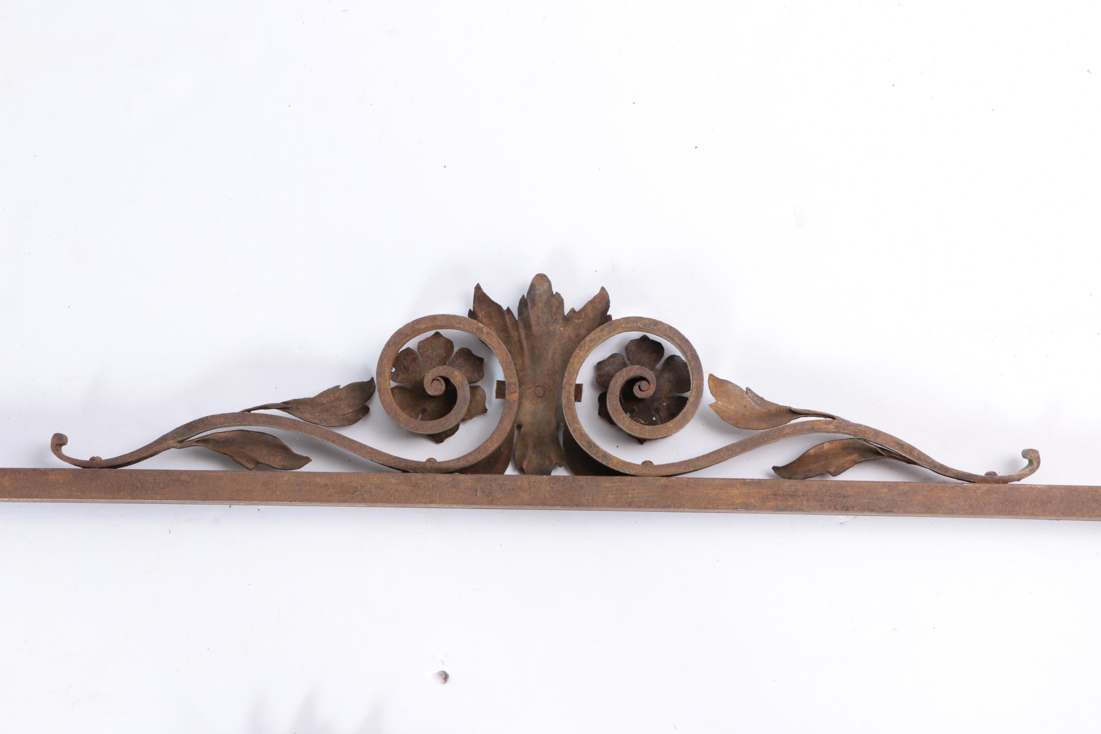 Vintage Wrought and Cast Iron Curtain Rods