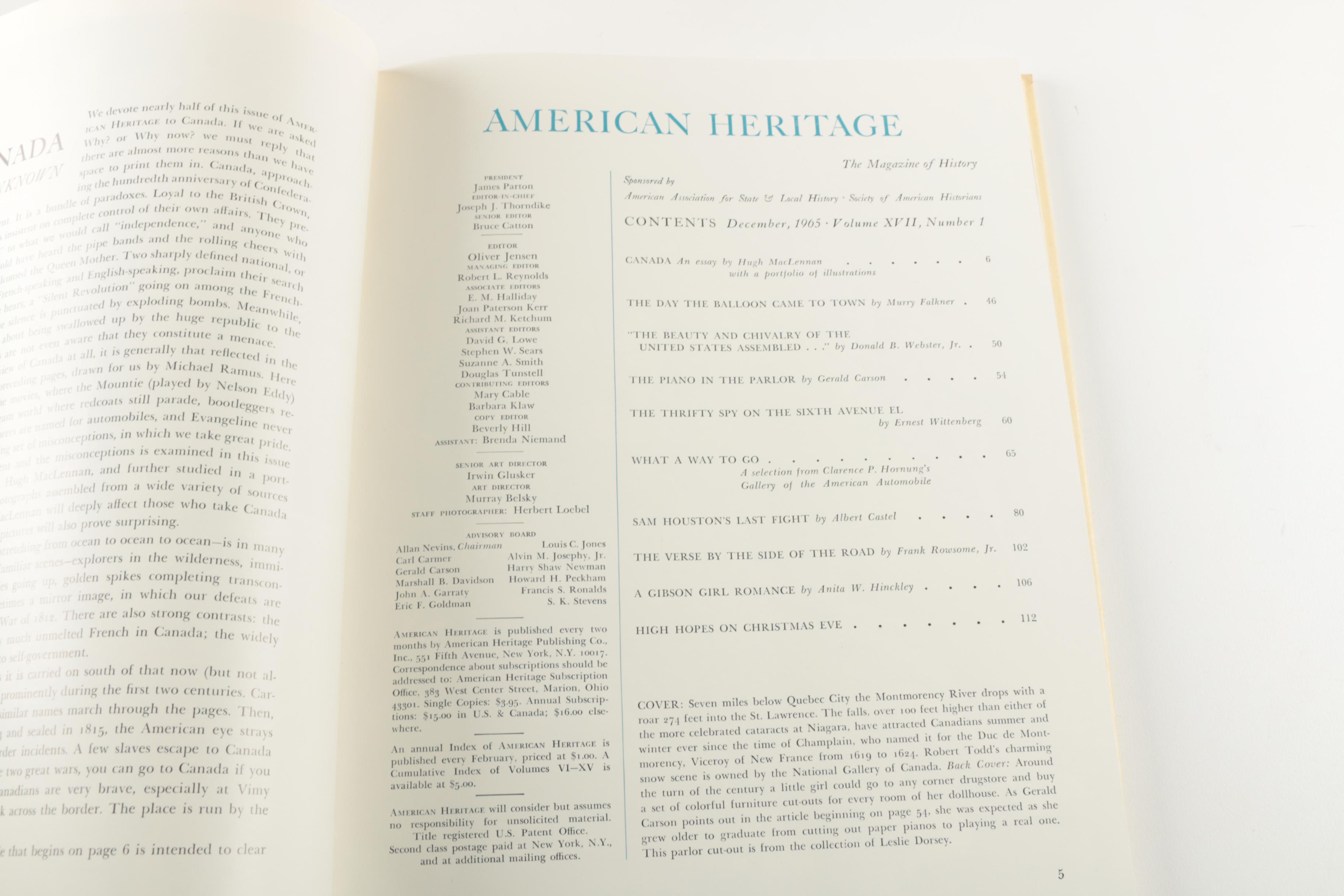 1950s–60s "American Heritage" Magazines Including First Issue
