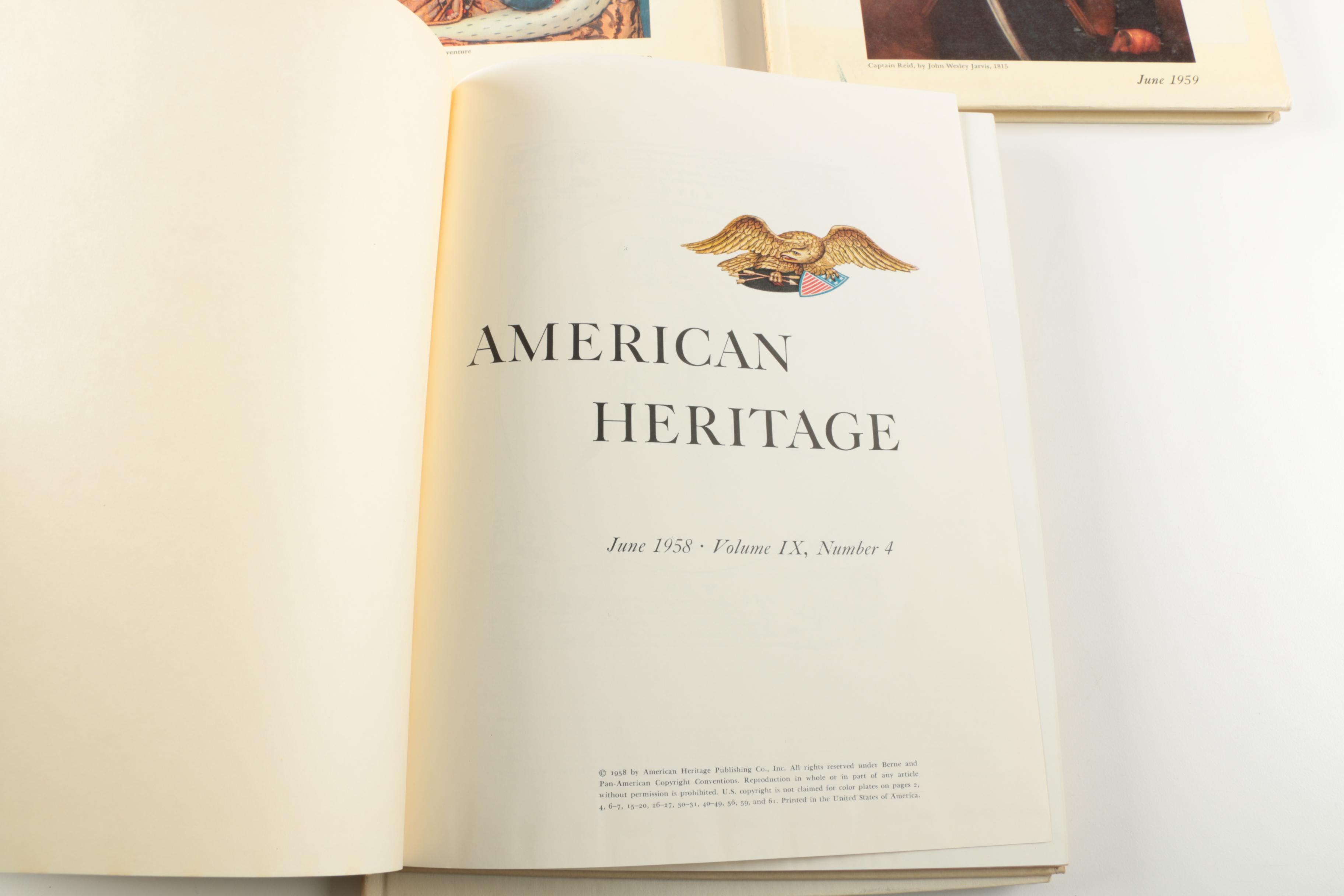 1950s–60s "American Heritage" Magazines Including First Issue