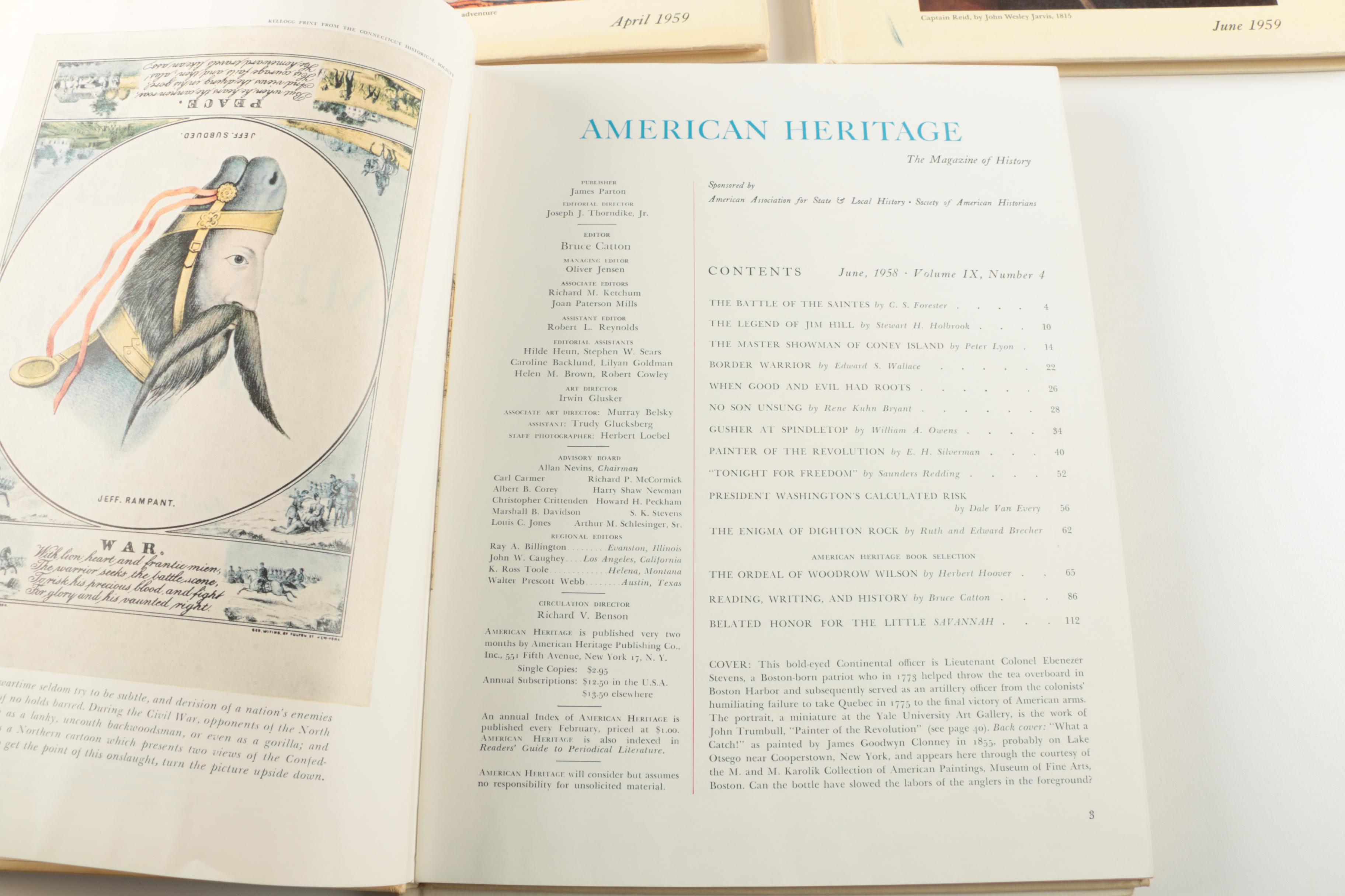 1950s–60s "American Heritage" Magazines Including First Issue